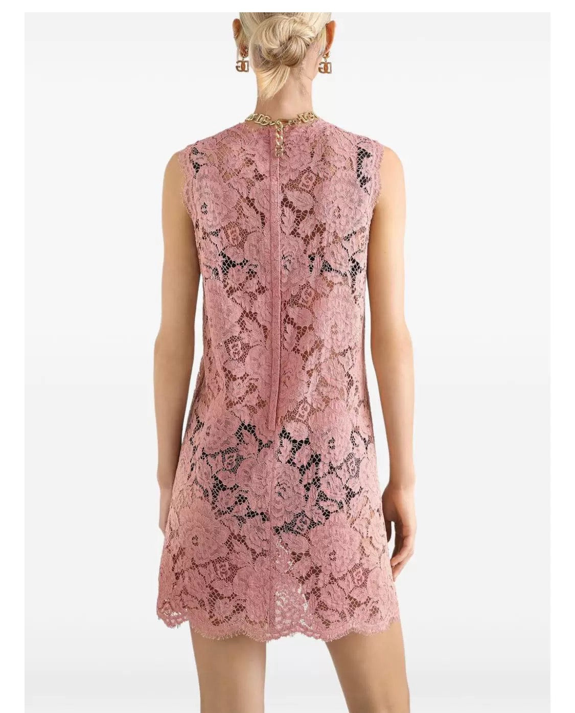 D*Gab 25ss sleeveless floral lace fit A-line dress