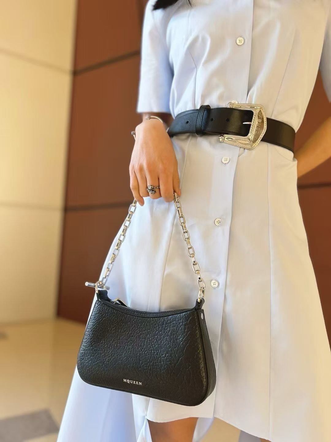 McQ* 25SS Irregular hem shirt dress