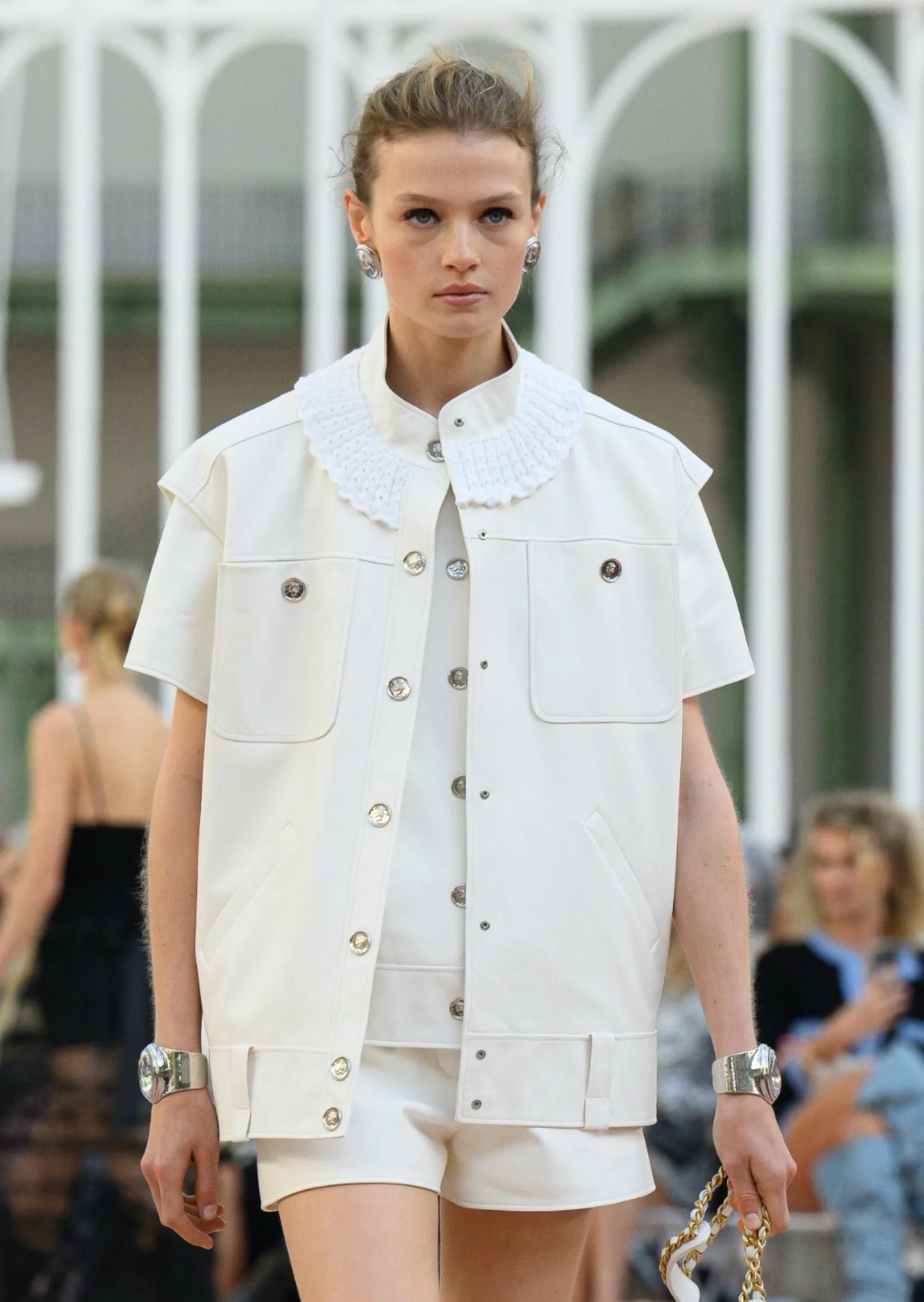 C*nel 25ss Lace-up leather vest