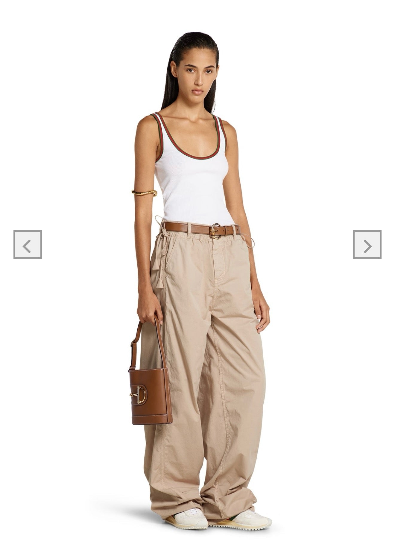 Gu* 25ss  wide leg pants with tie sides