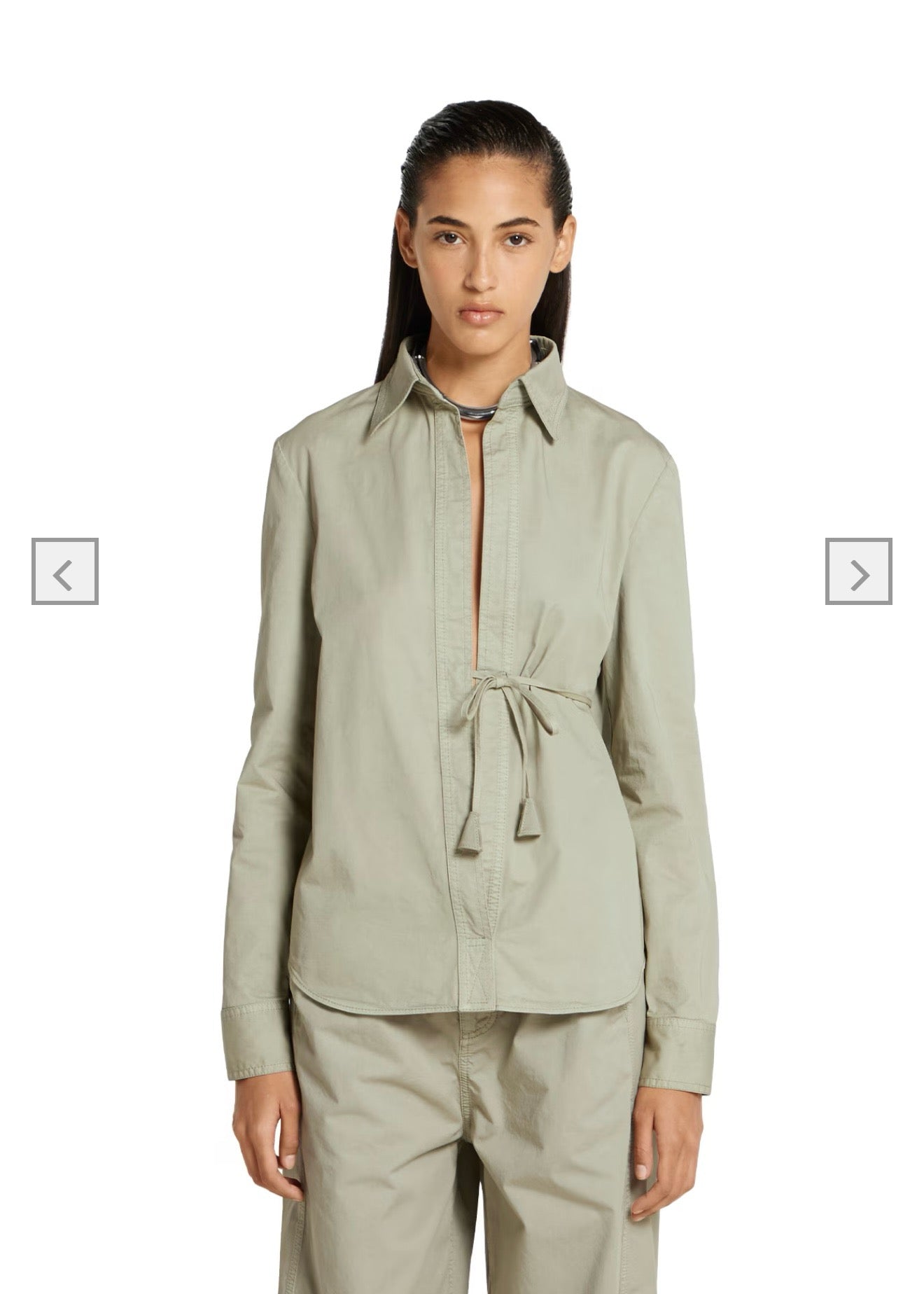 Gu*25ss Tie waist shirt