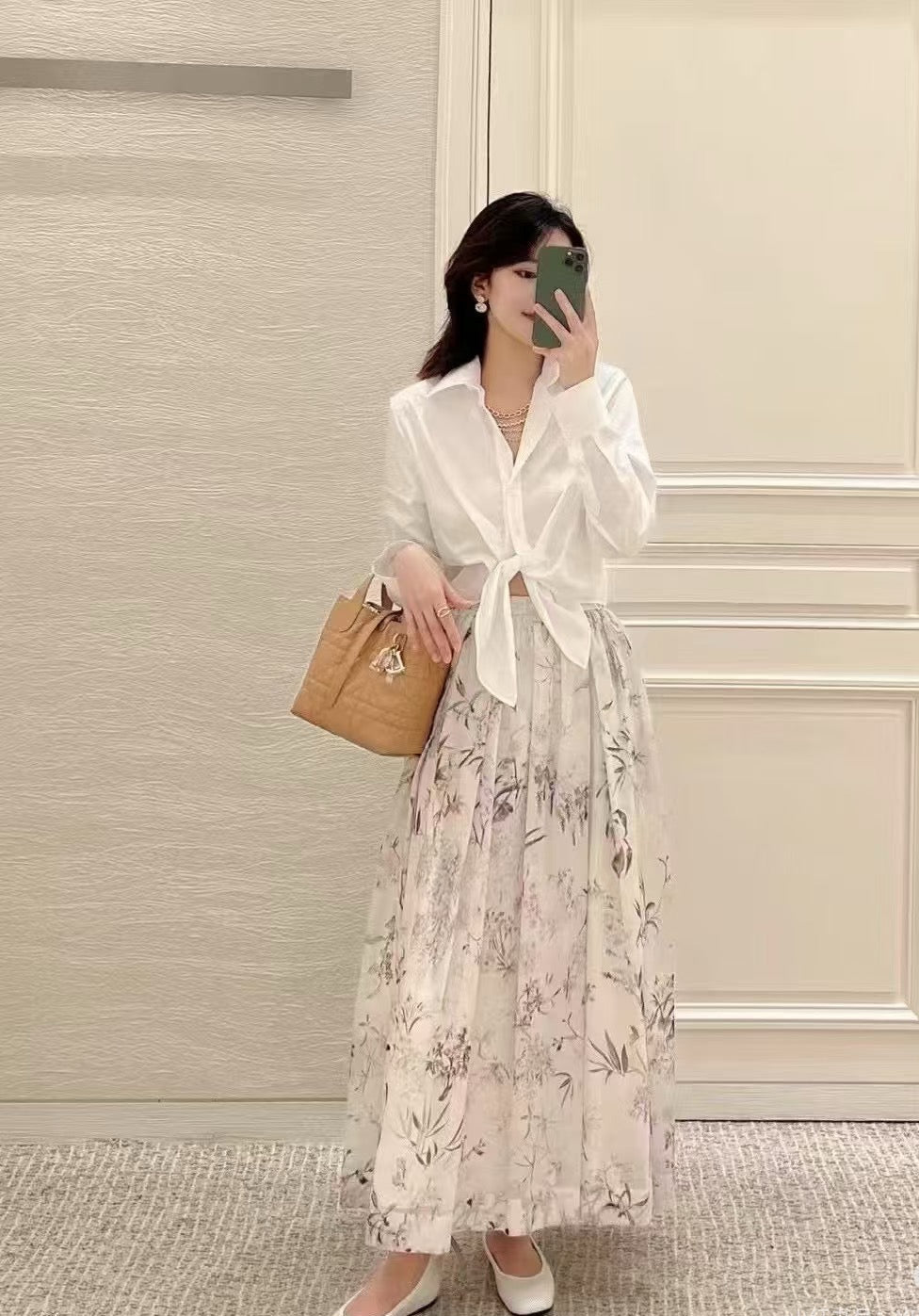 D*r 25ss tied cropped shirt