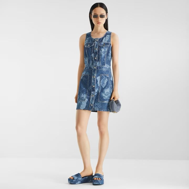 Fd* 25ss sleeveless short denim dress