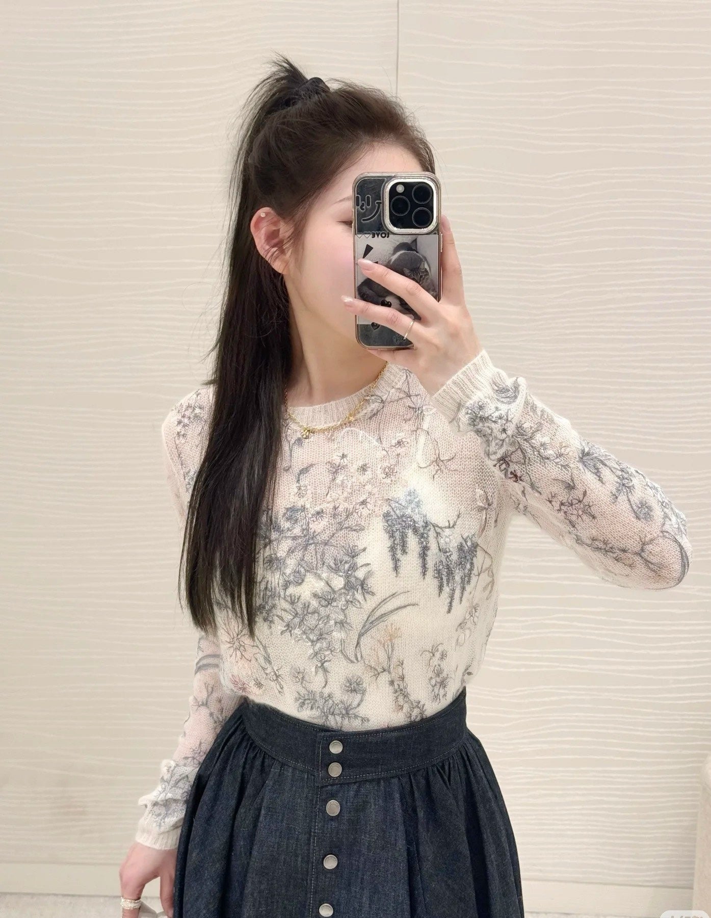 D*r 25ss embroidered sweater