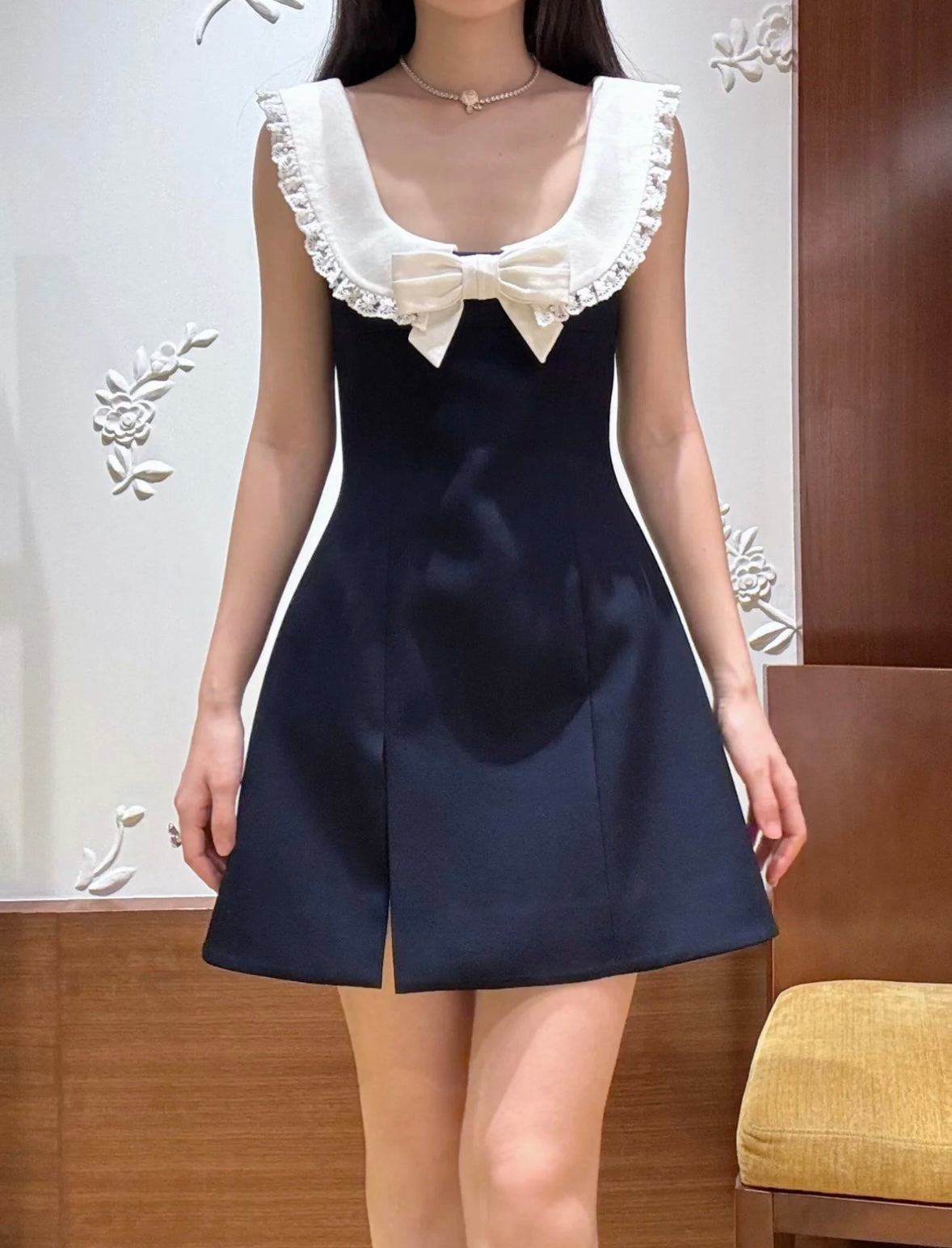 M*u 25ss lace collar minidress