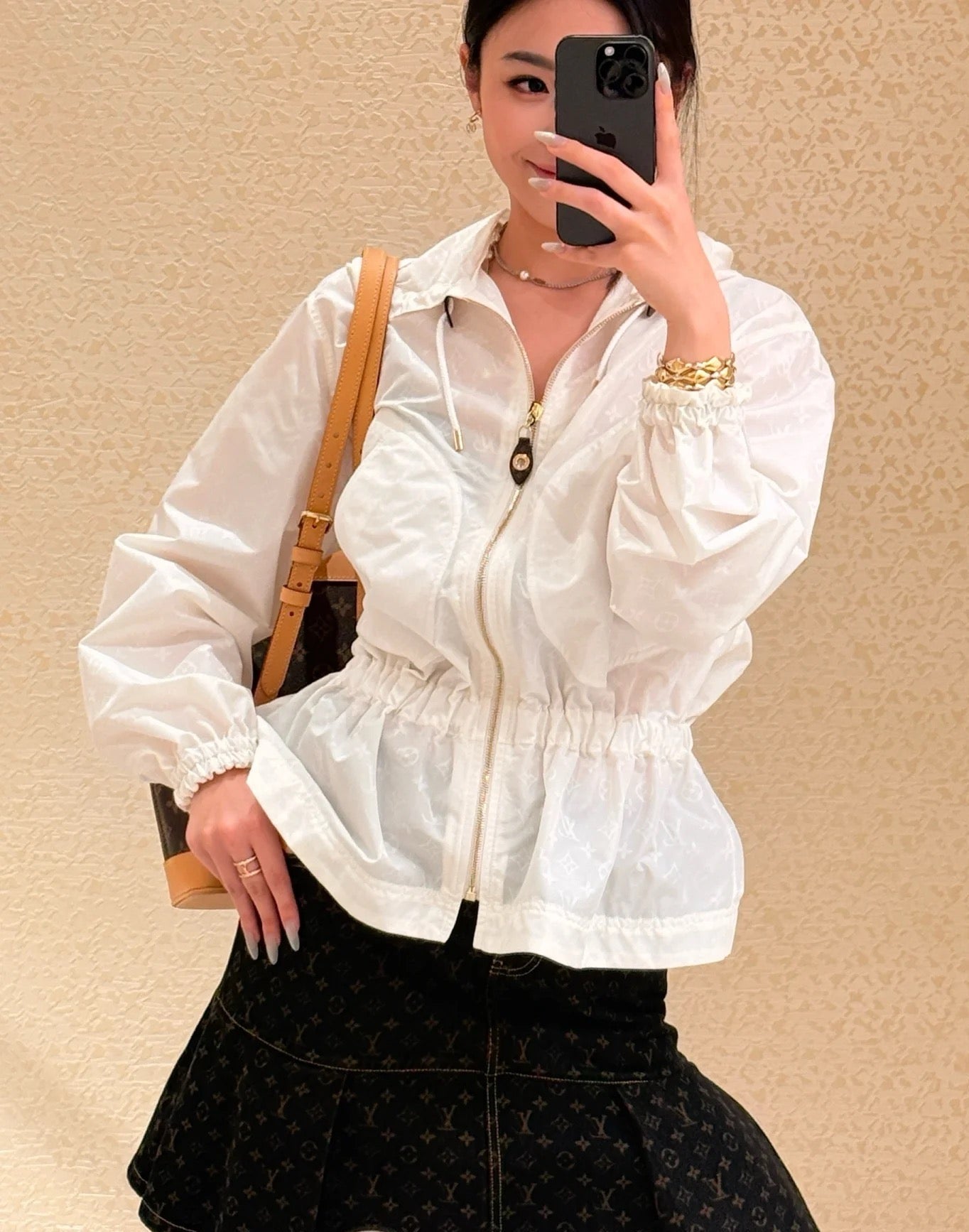 Loui* 25ss monogram hooded jacket