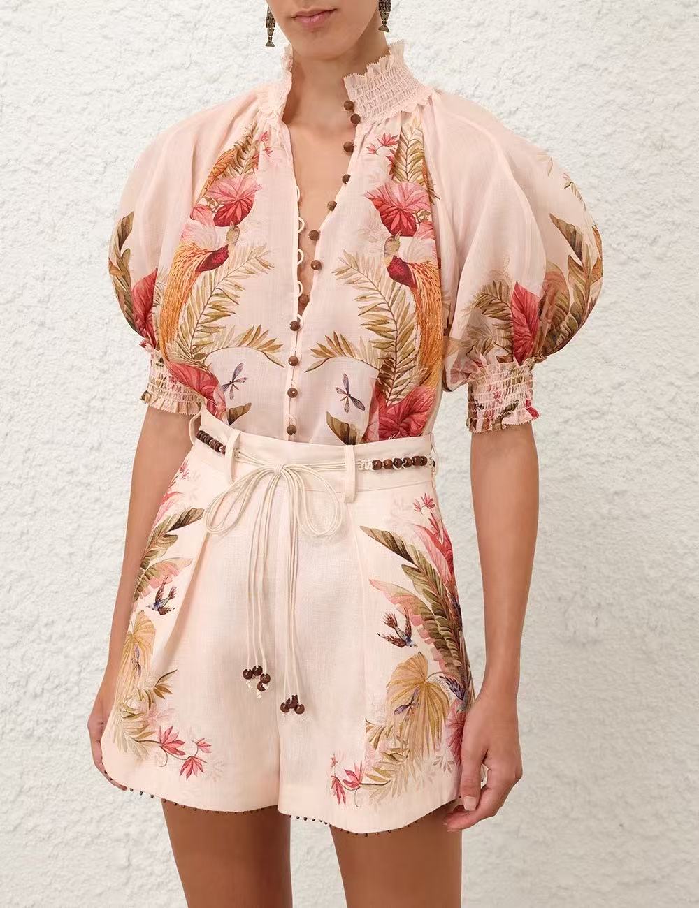 Zim* 25ss floral printed shorts