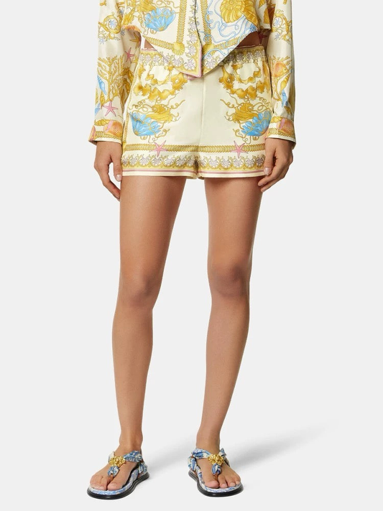 Versa* 25ss Barocco Silk Shorts