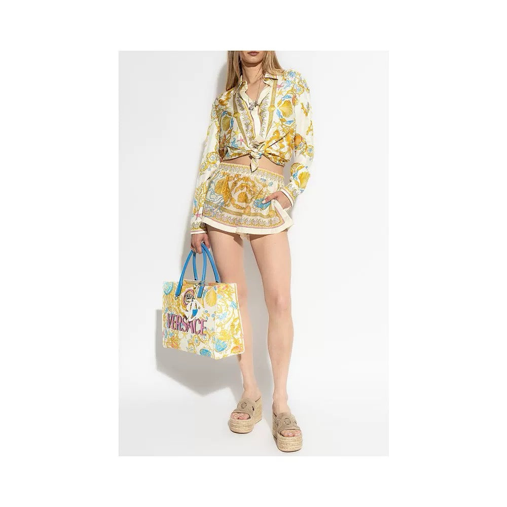 Versa* 25ss Barocco knotted silk shirt