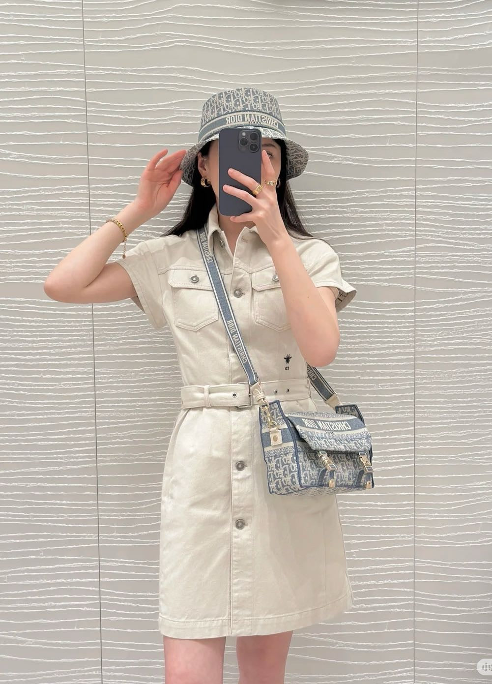 D*r 25ss Oblique interior denim dress