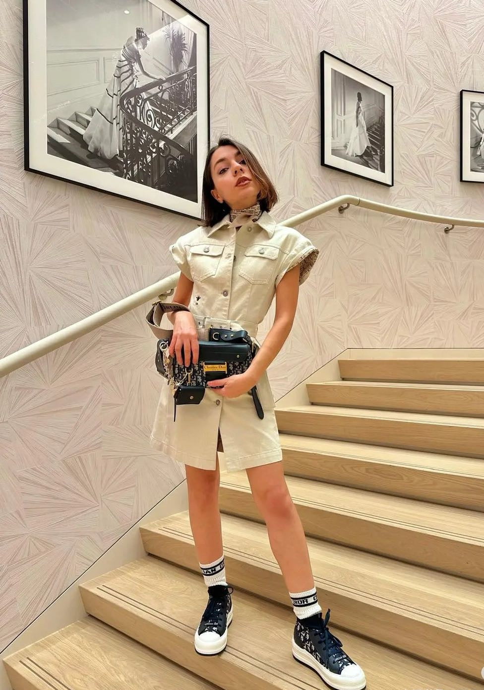 D*r 25ss Oblique interior denim dress