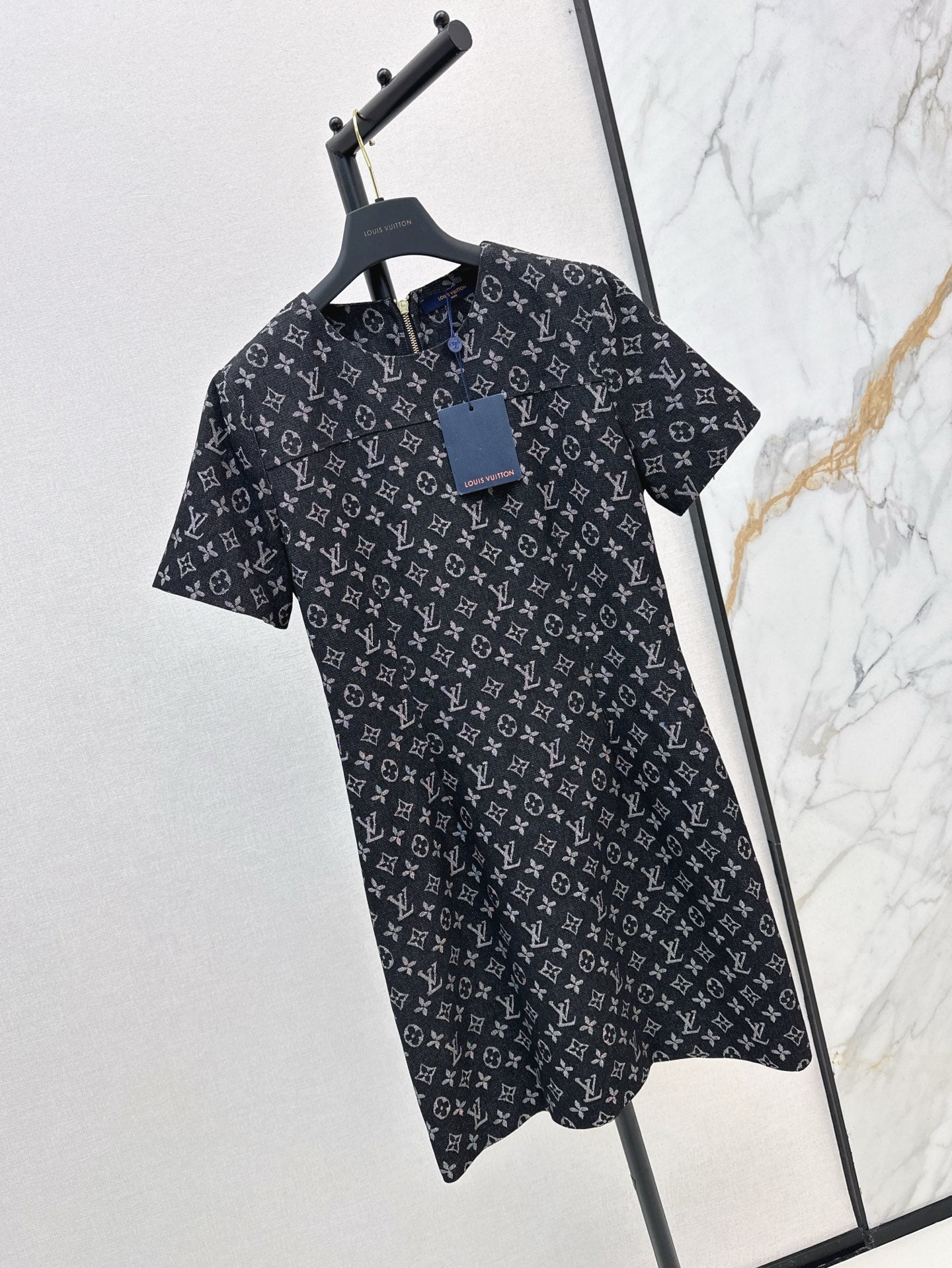 Loui* monogram denim dress