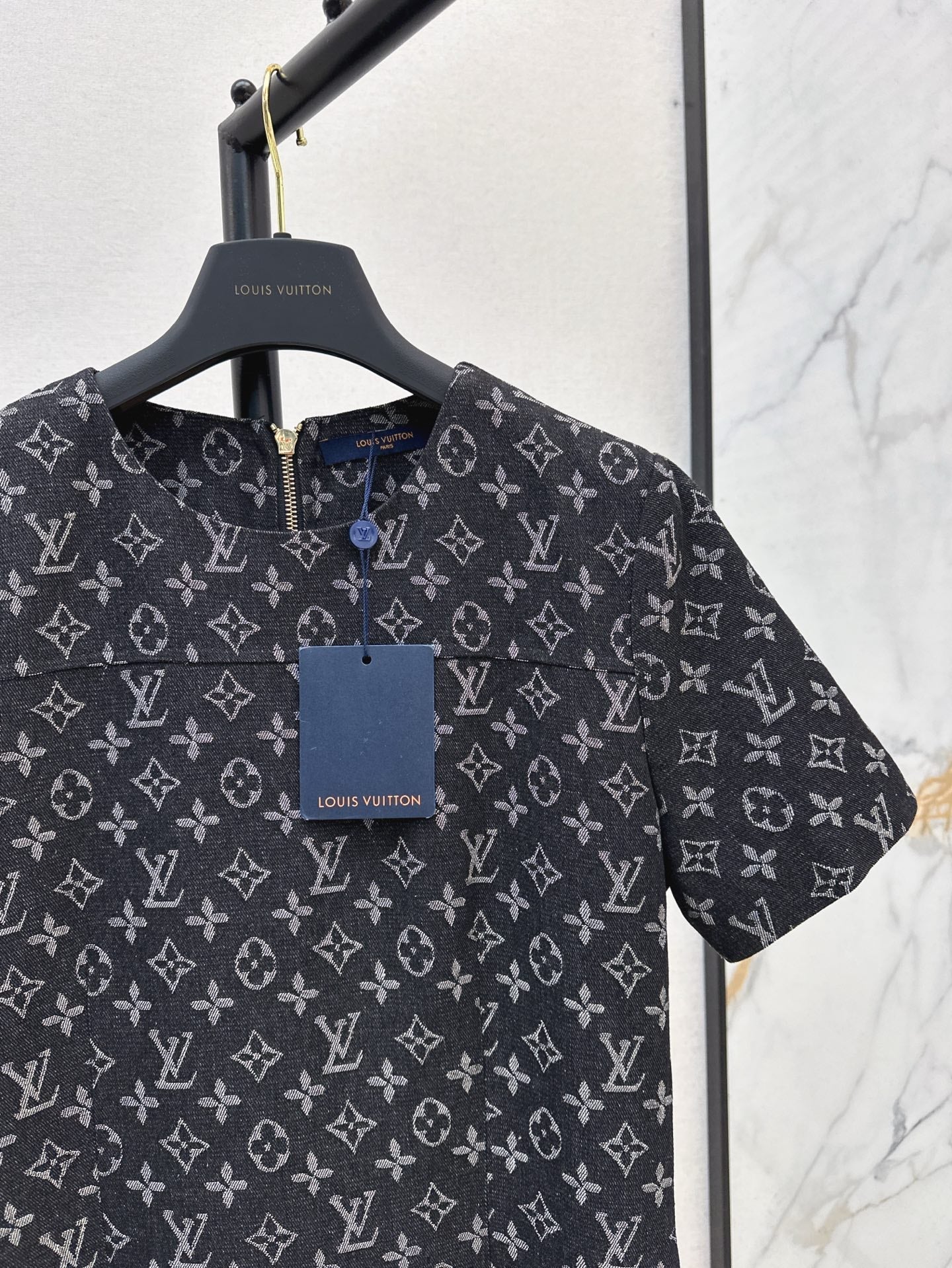 Loui* monogram denim dress