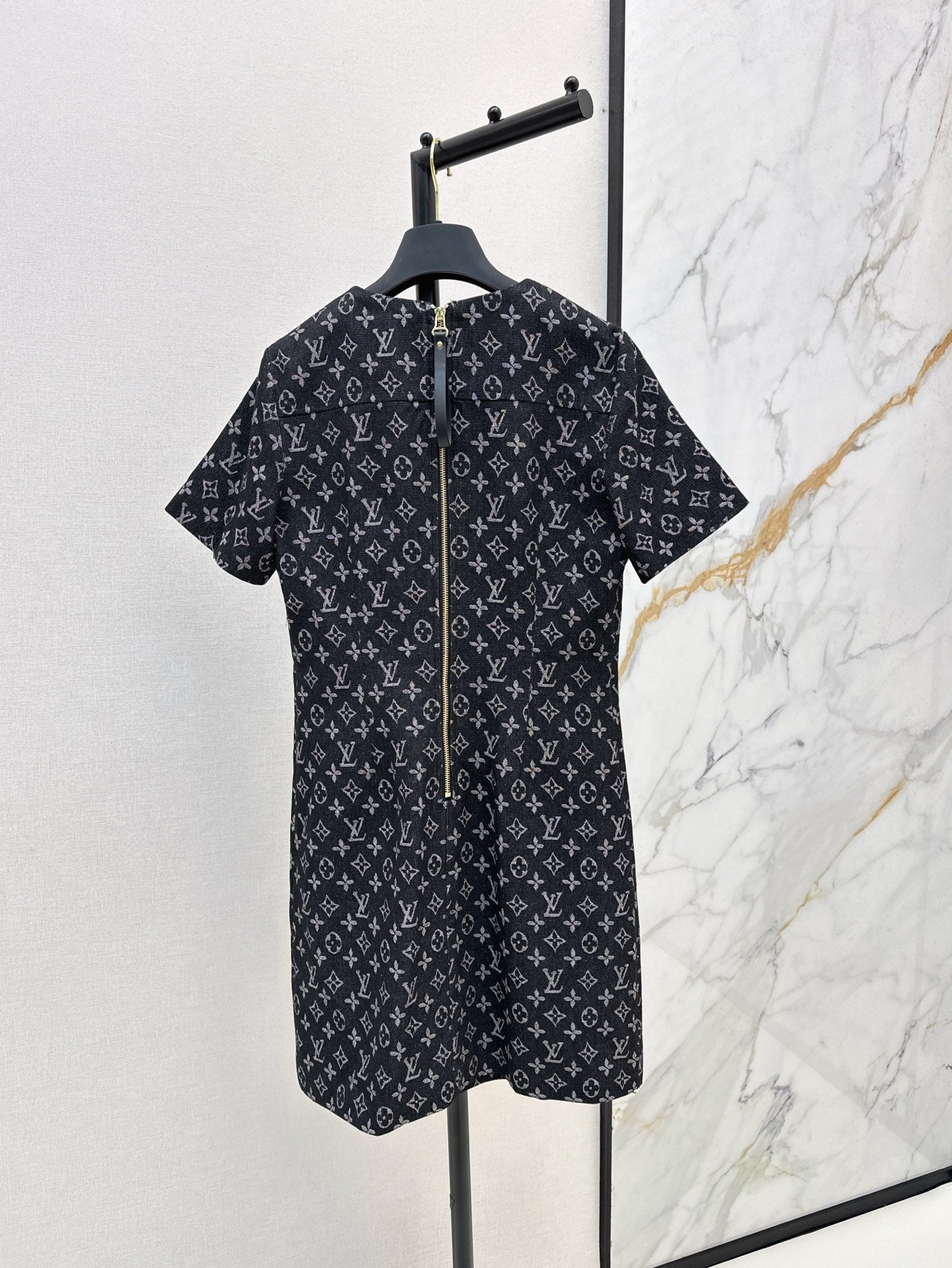 Loui* monogram denim dress