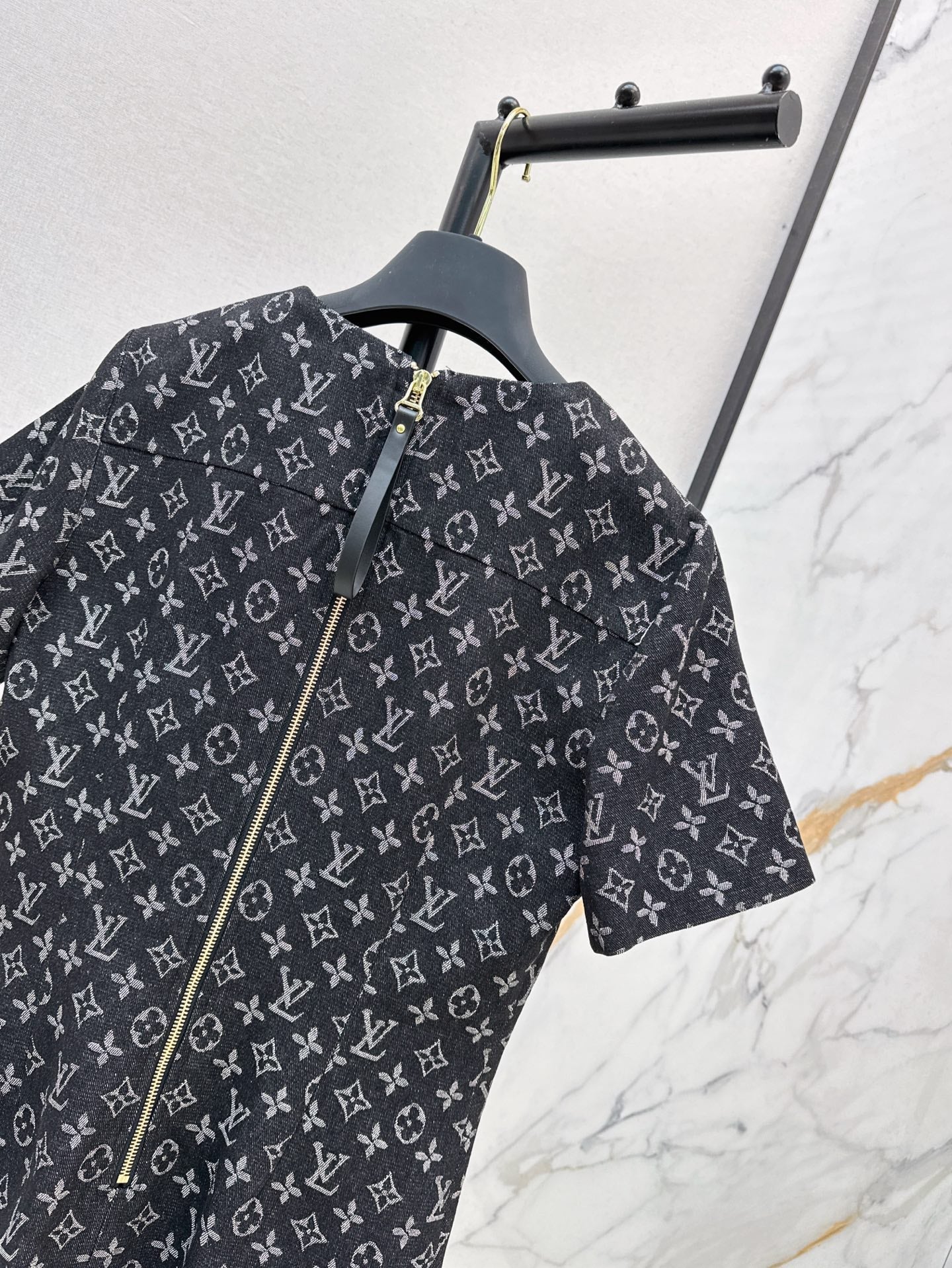 Loui* monogram denim dress