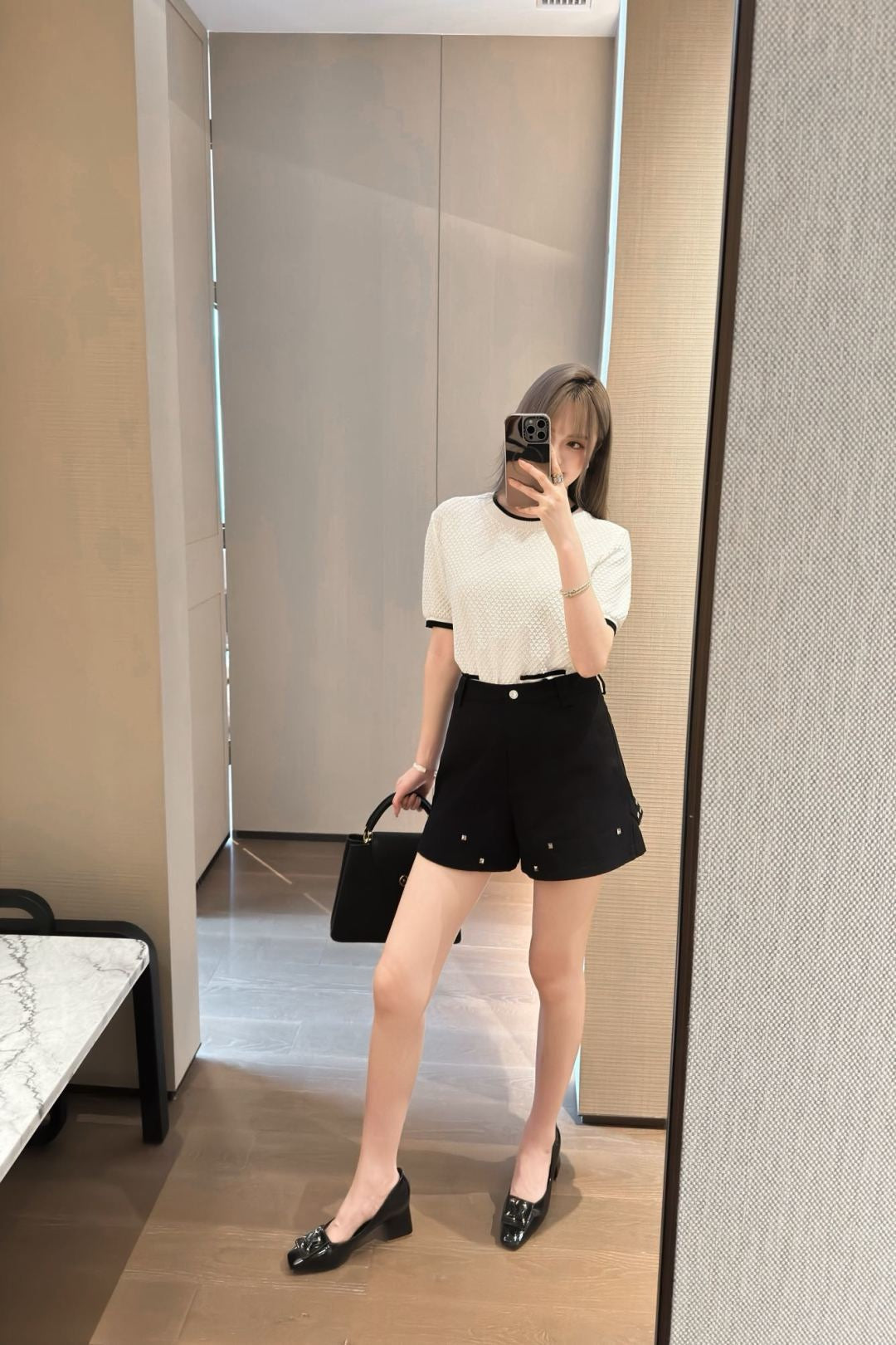 Loui* canvas cotton shorts