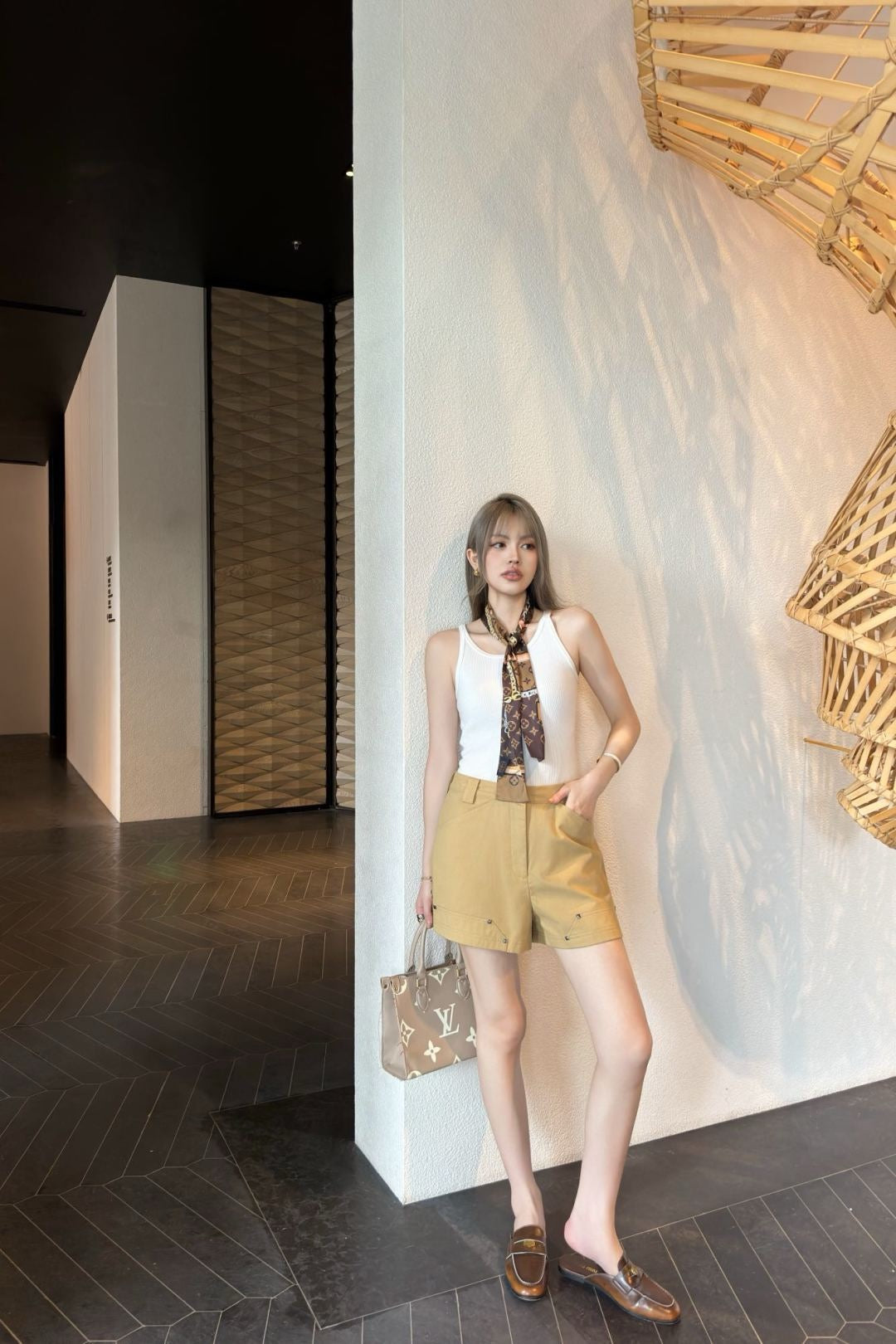 Loui* canvas cotton shorts