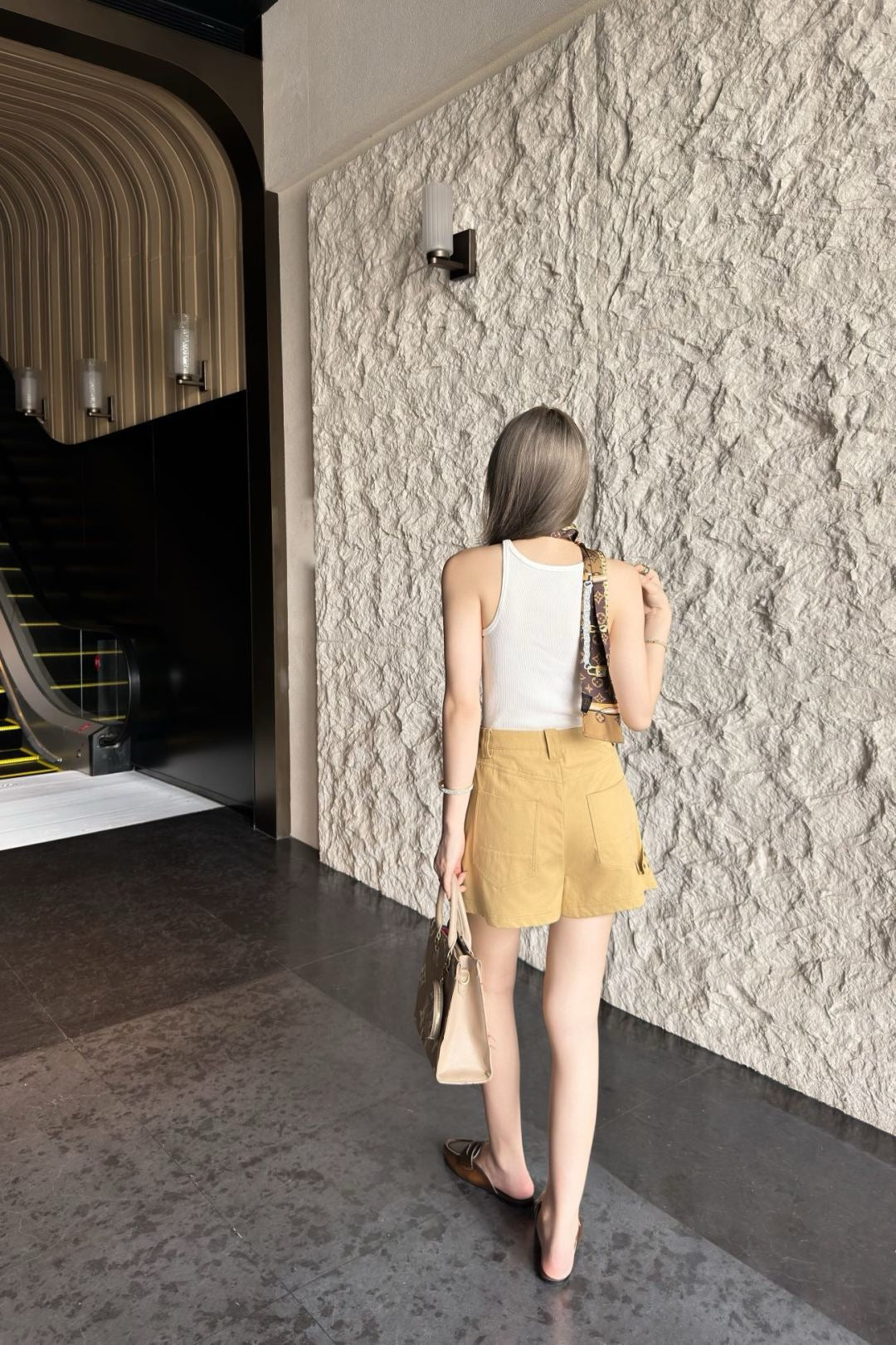 Loui* canvas cotton shorts