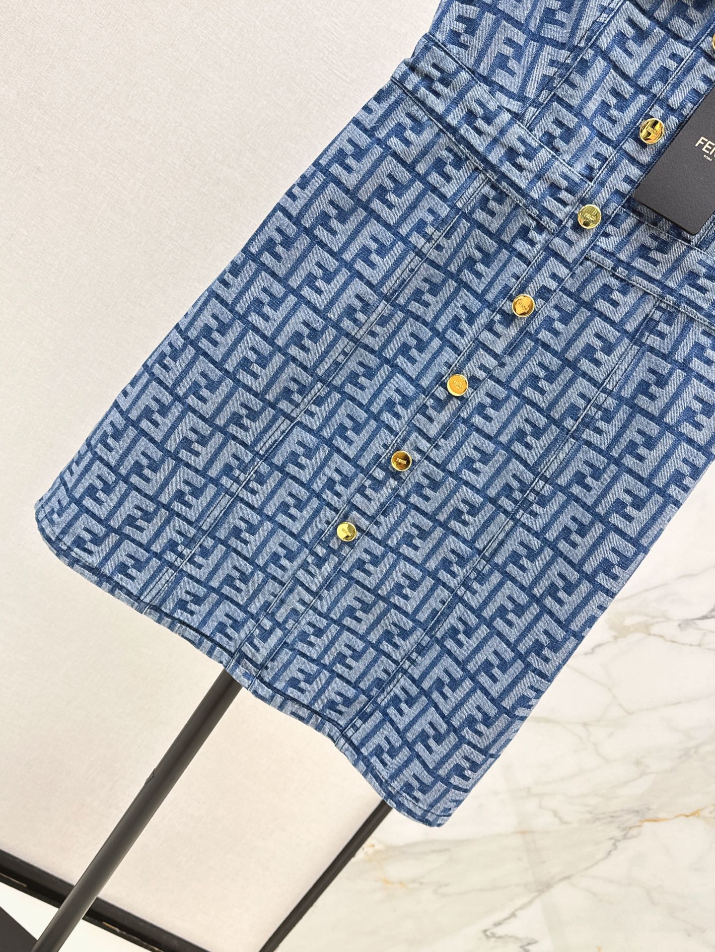 Fd* FF jacquard sleeveless dress