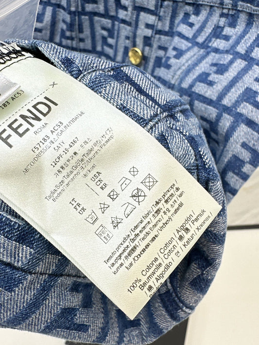 Fd* FF jacquard sleeveless dress