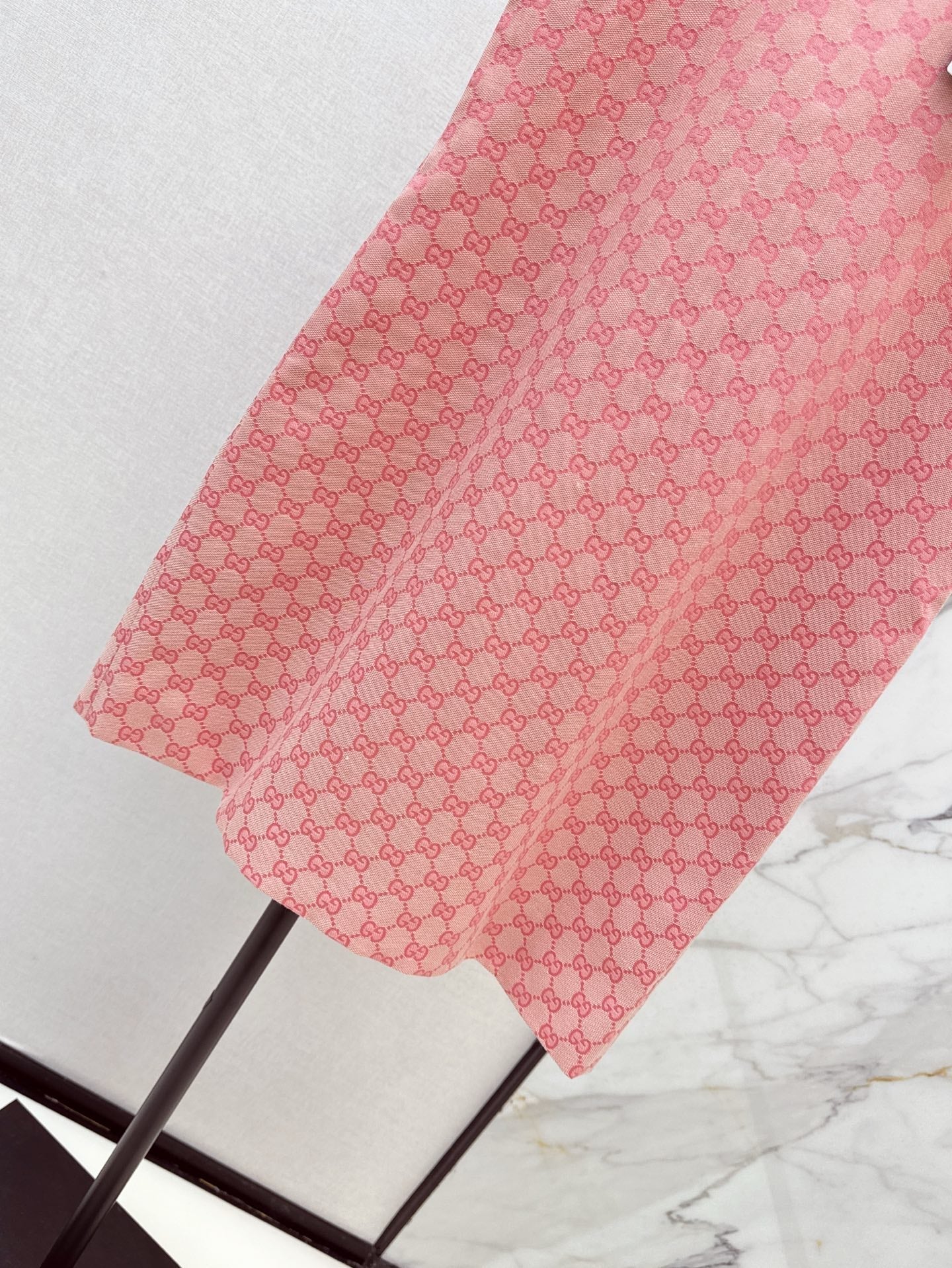 Gu* GG jacquard sleeveless denim dress