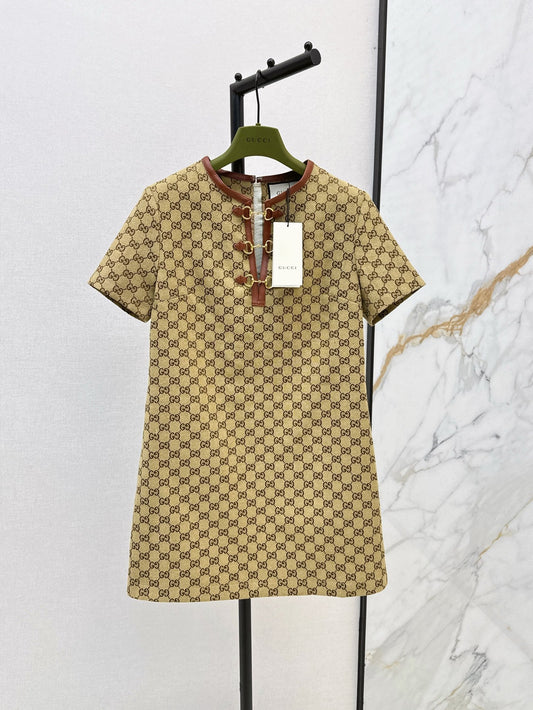 Gu* GG canvas dress with Horsebit