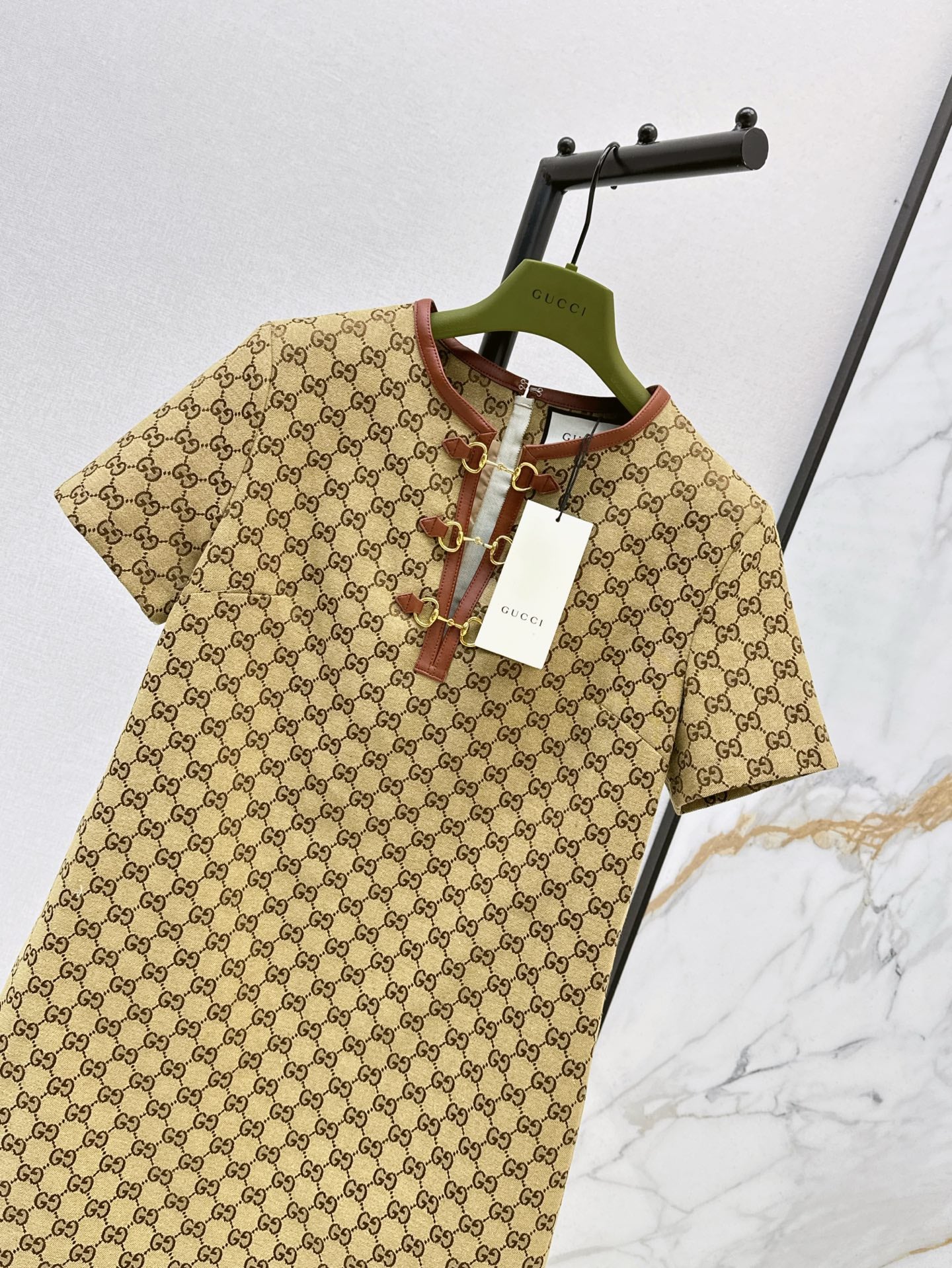 Gu* GG canvas dress with Horsebit