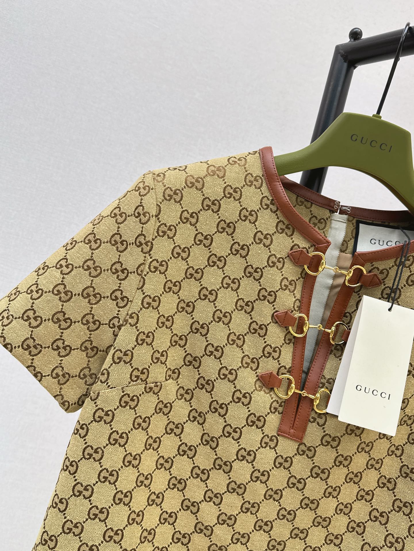 Gu* GG canvas dress with Horsebit