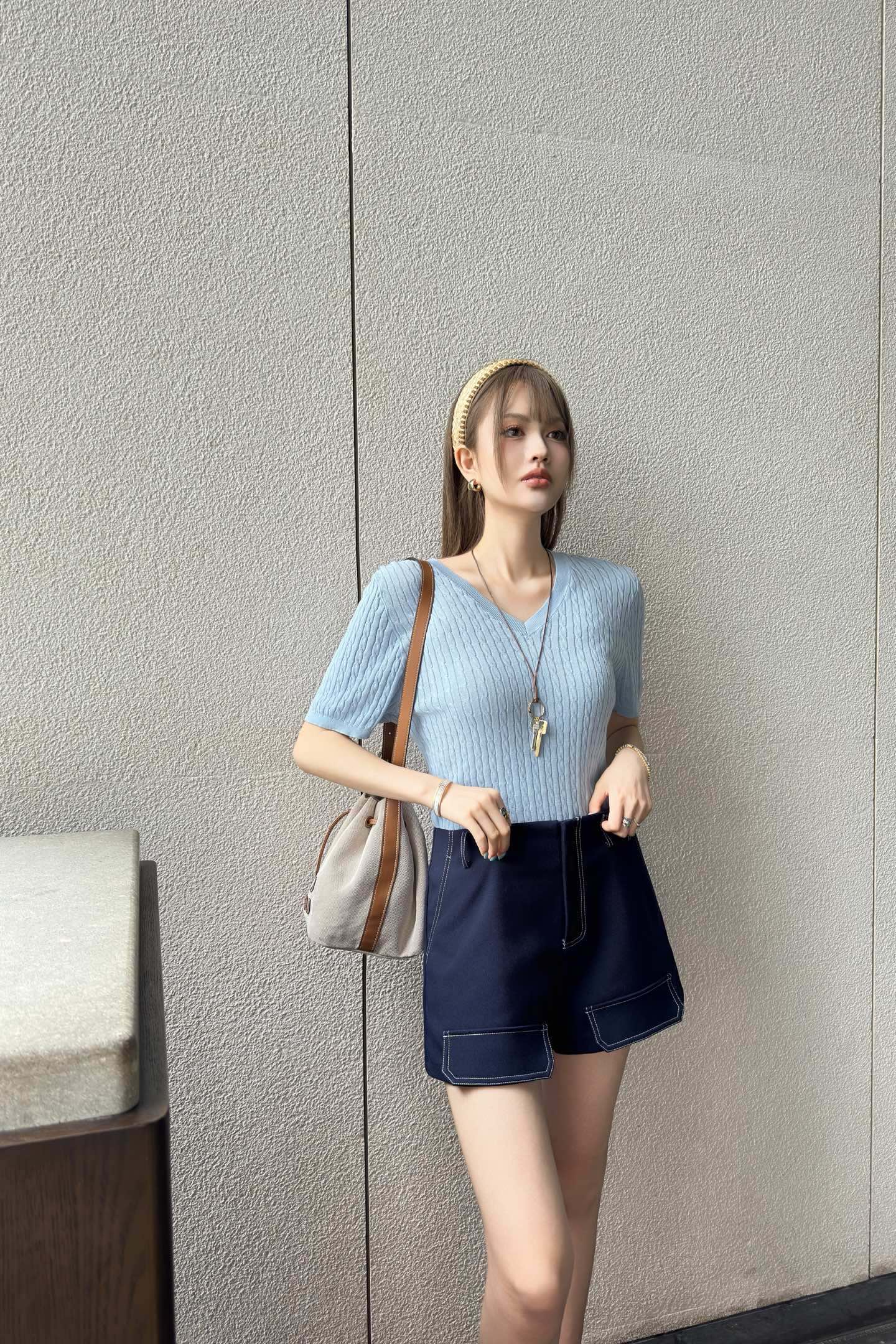 M*u  pocket A-line shorts