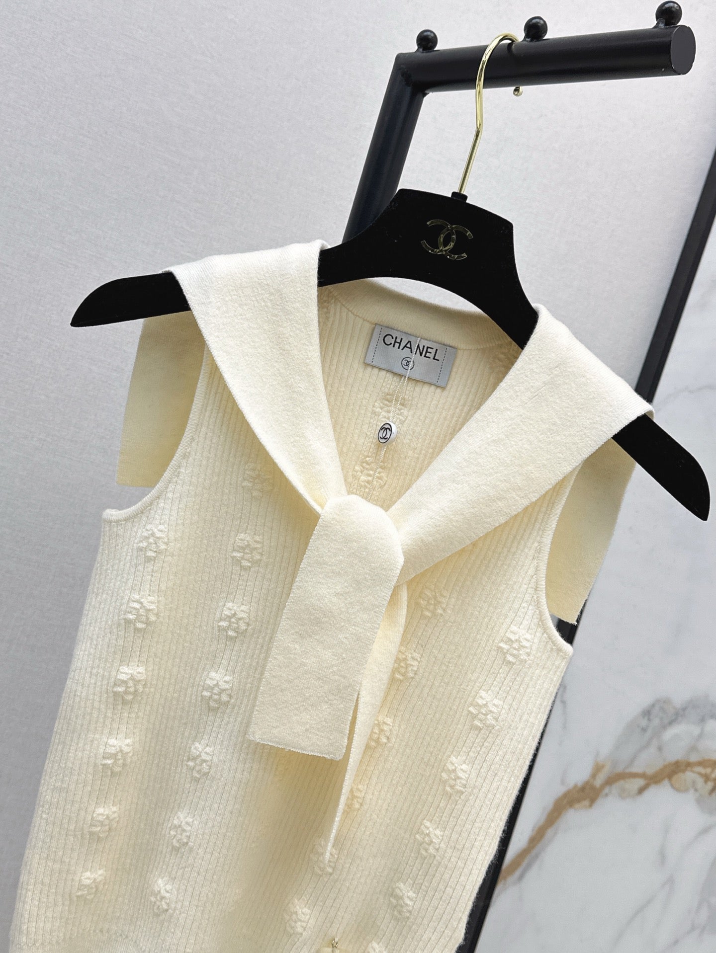 C*nel 25ss Jacquard knit vest