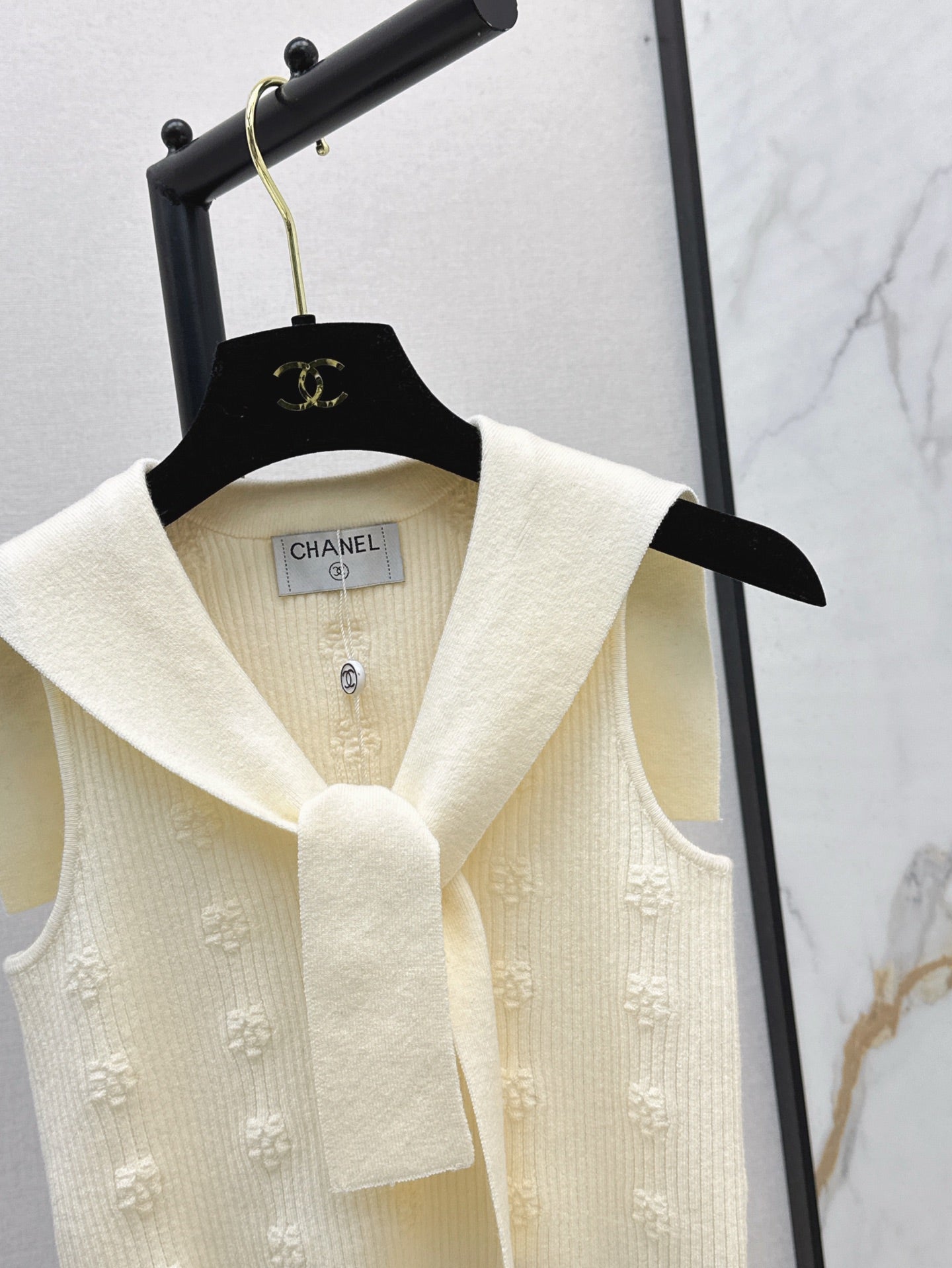 C*nel 25ss Jacquard knit vest