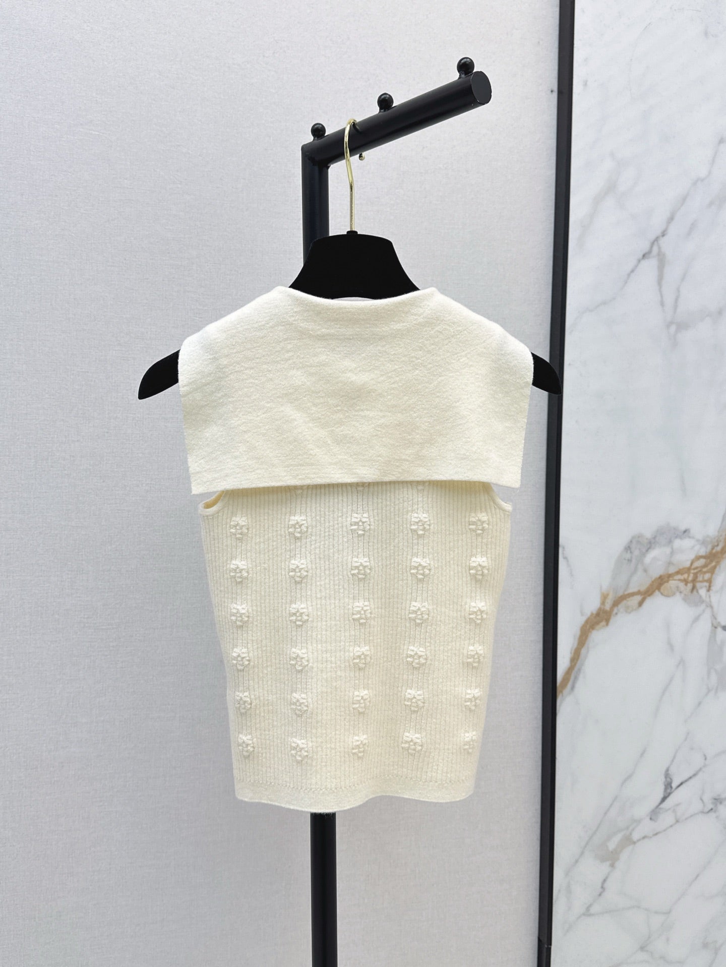 C*nel 25ss Jacquard knit vest