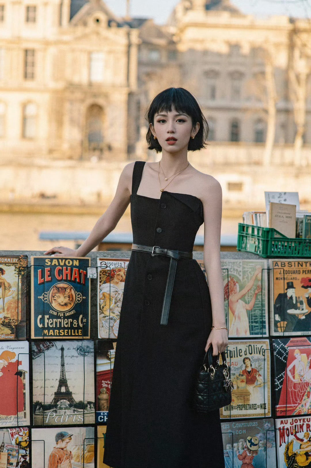 D*r 25ss Leather belt designer dress