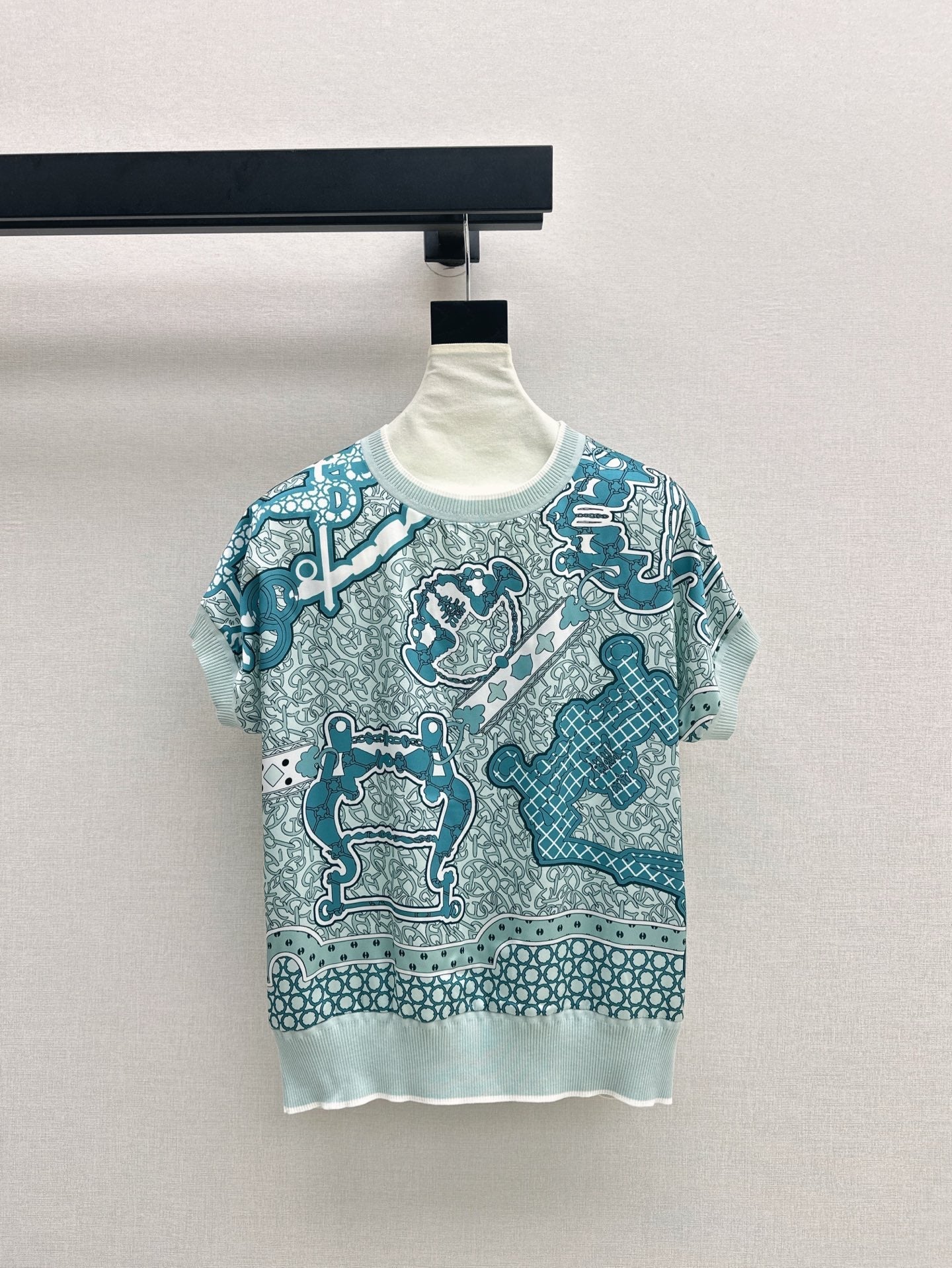 Herm* Short-sleeve twillaine sweater