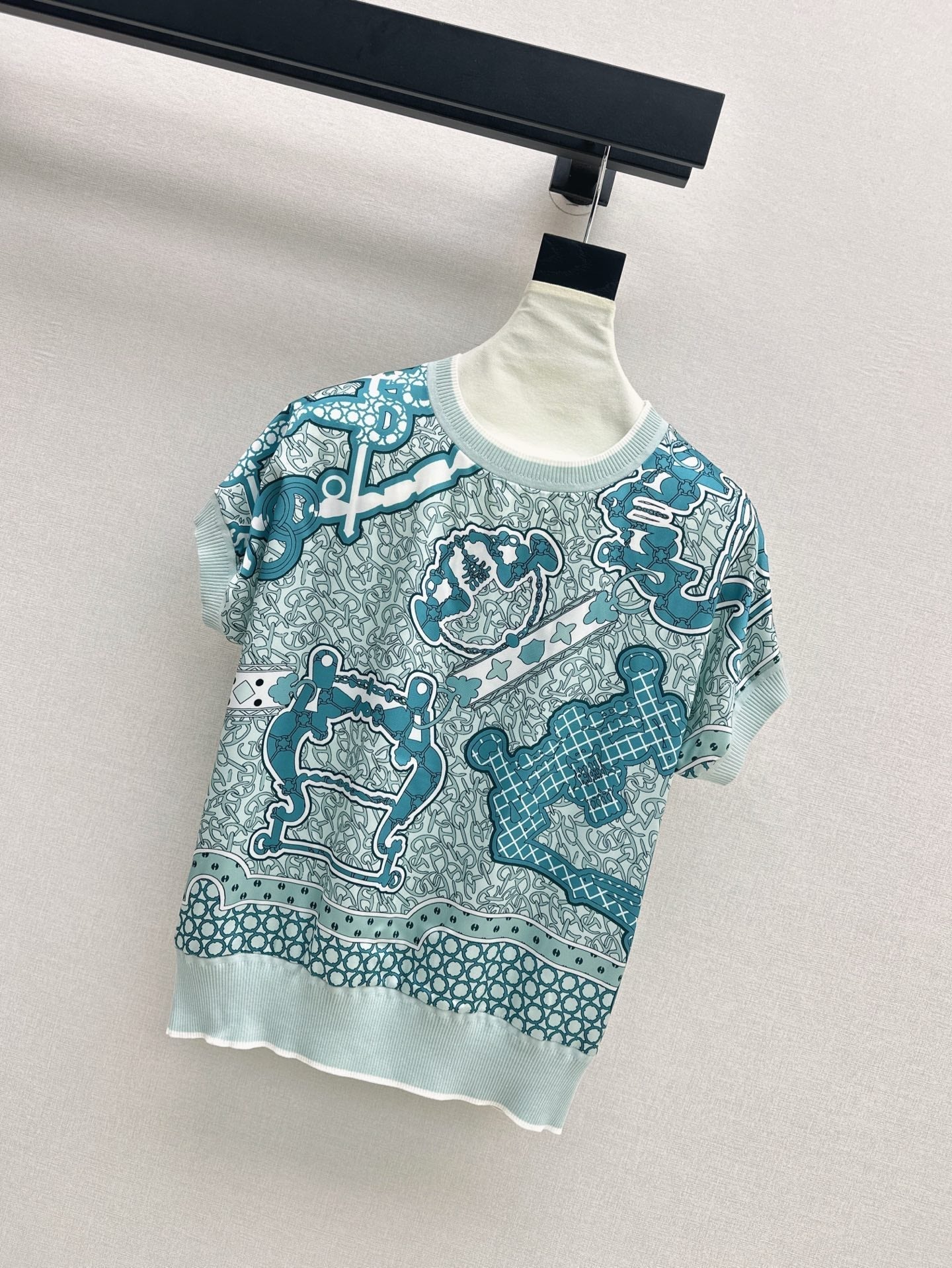 Herm* Short-sleeve twillaine sweater