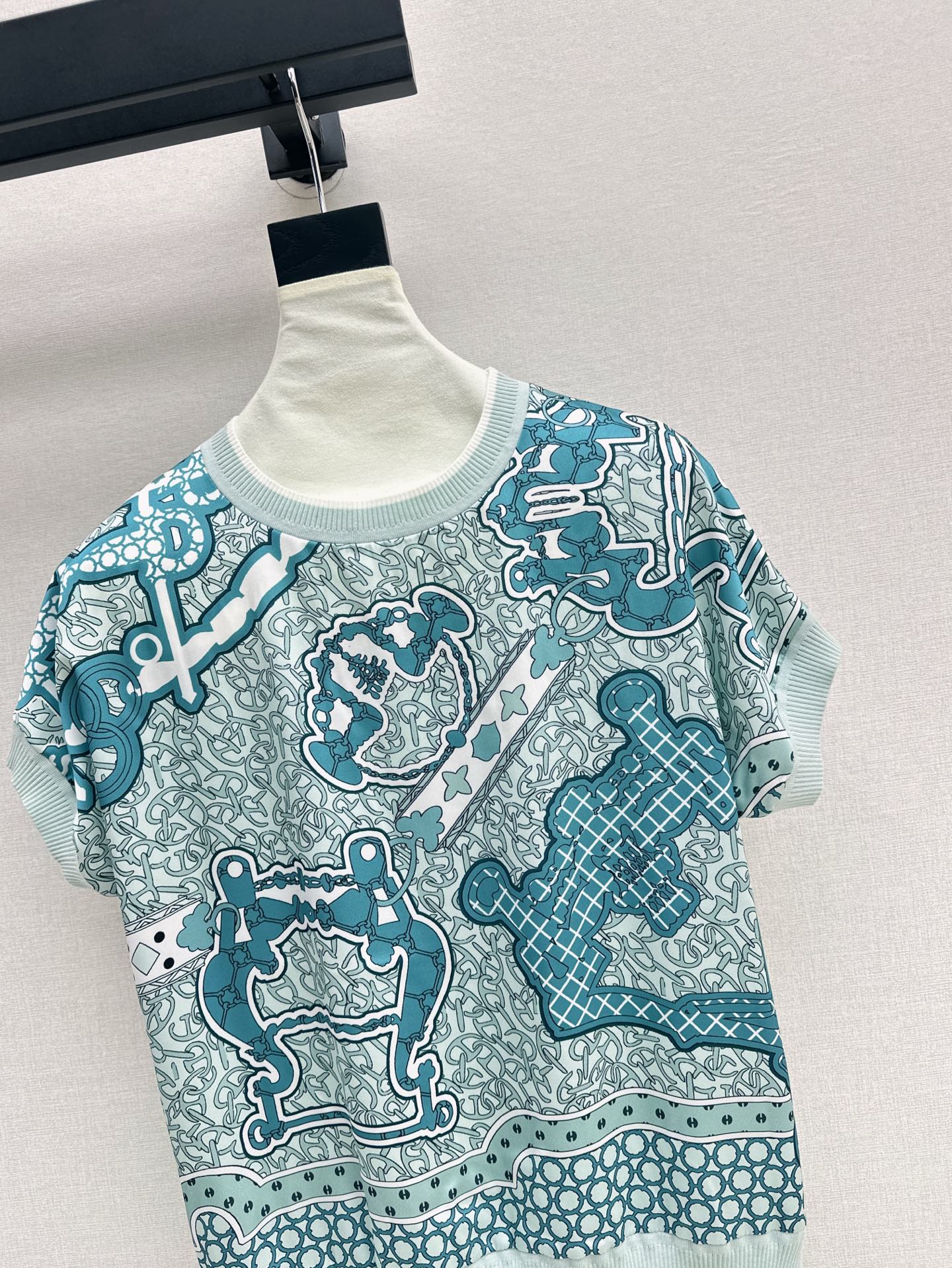 Herm* Short-sleeve twillaine sweater