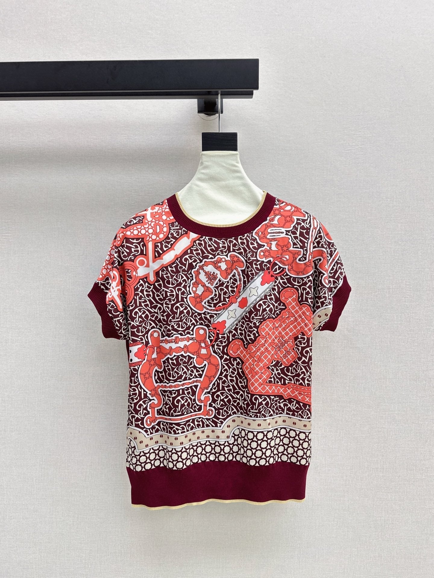 Herm* Short-sleeve twillaine sweater