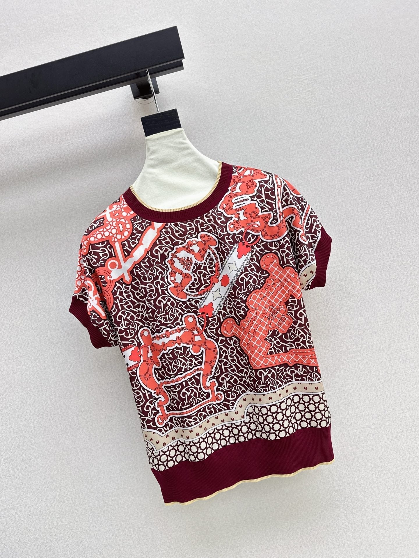 Herm* Short-sleeve twillaine sweater