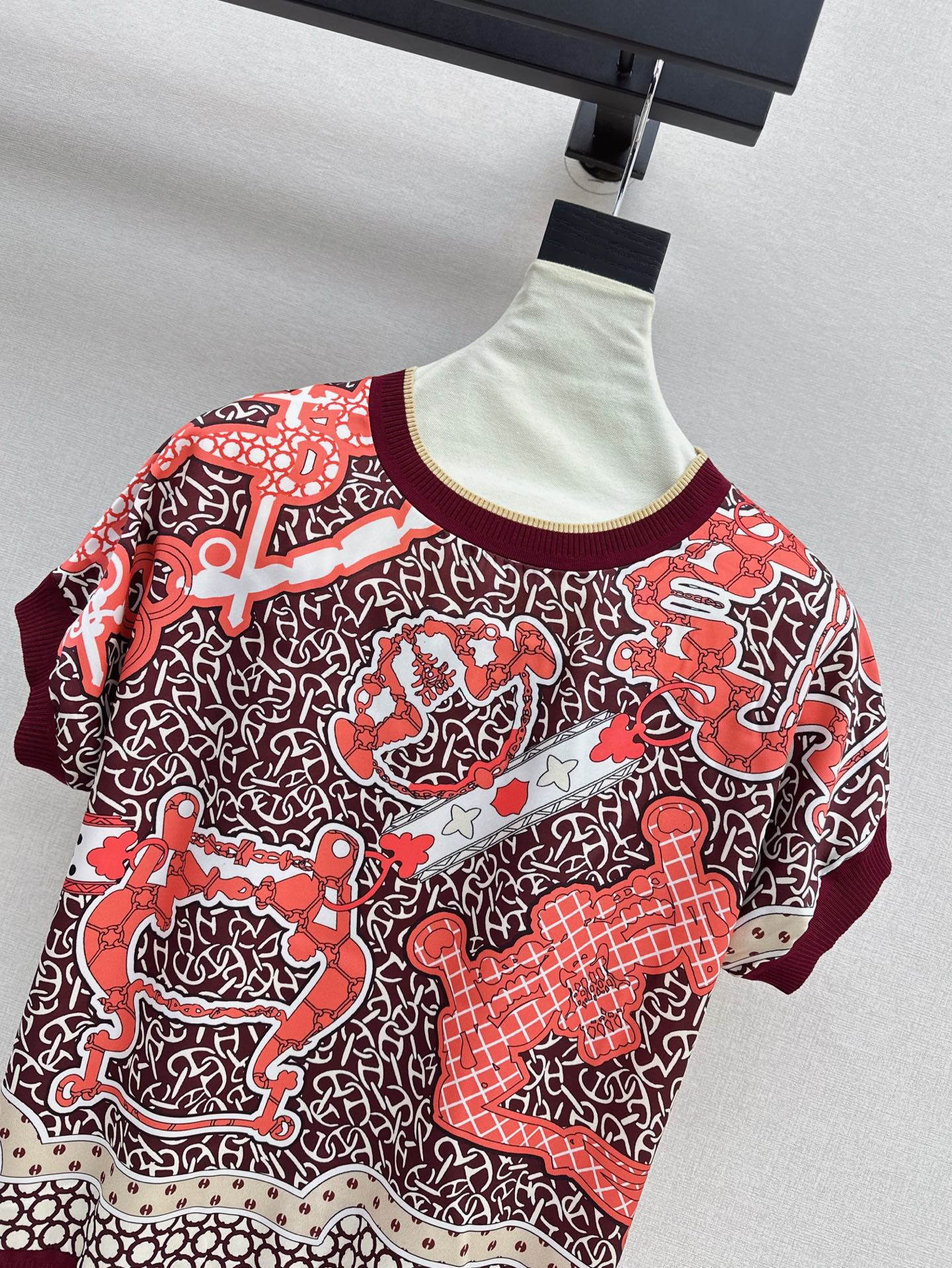 Herm* Short-sleeve twillaine sweater