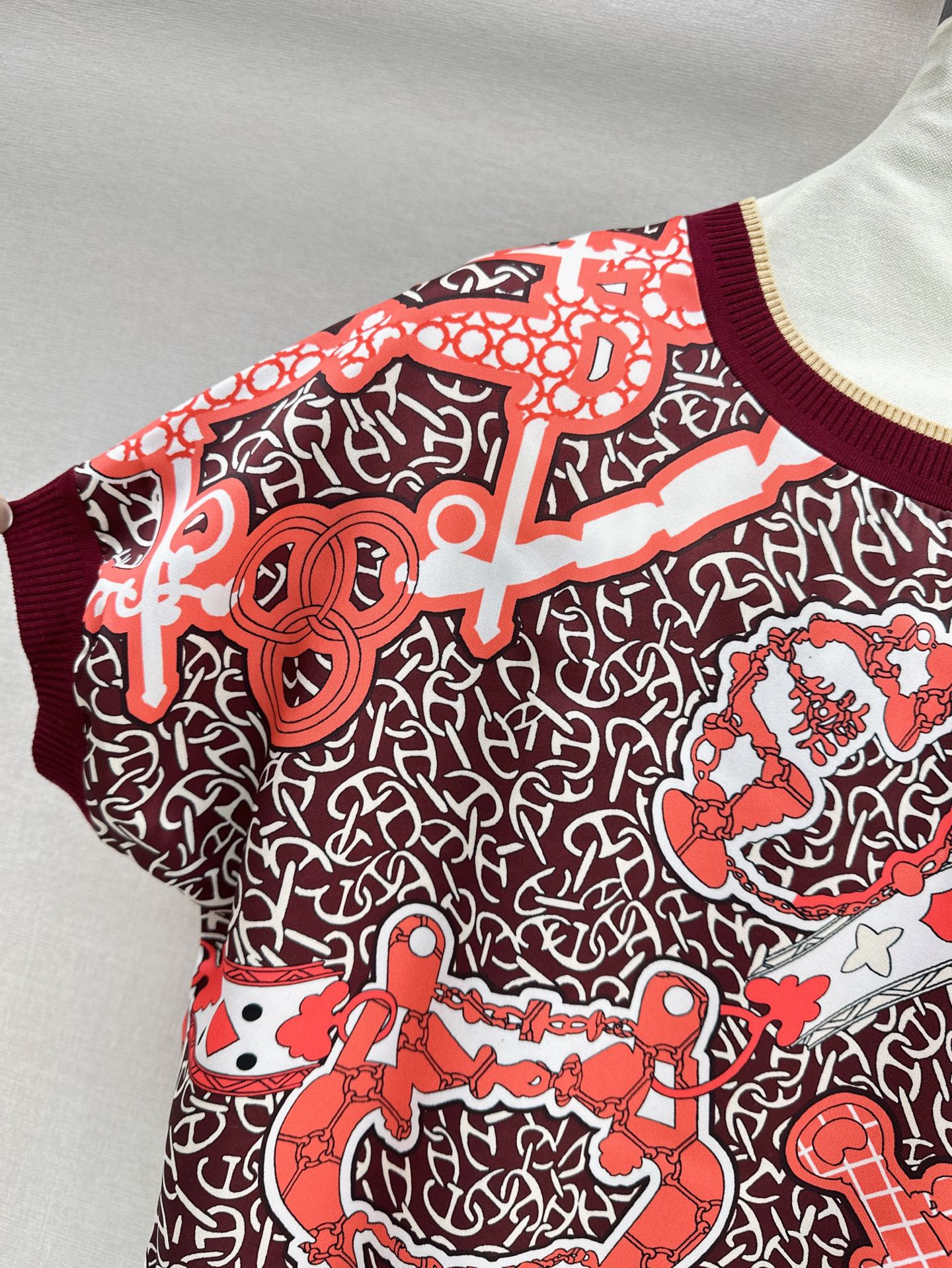 Herm* Short-sleeve twillaine sweater