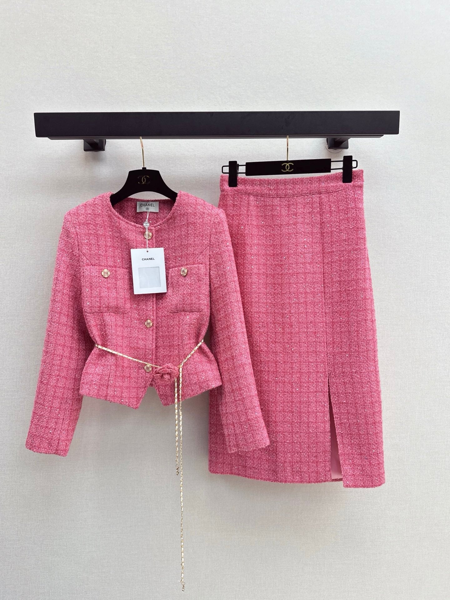 C*nel tweed Jacket + Skirt suit