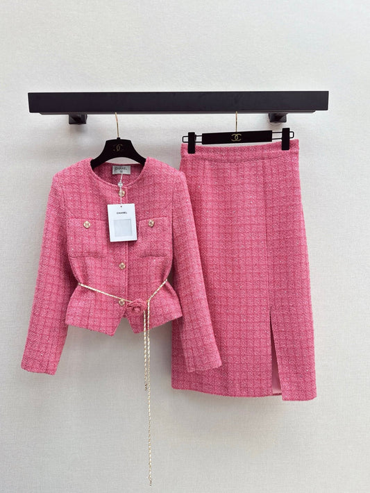 C*nel tweed Jacket + Skirt suit