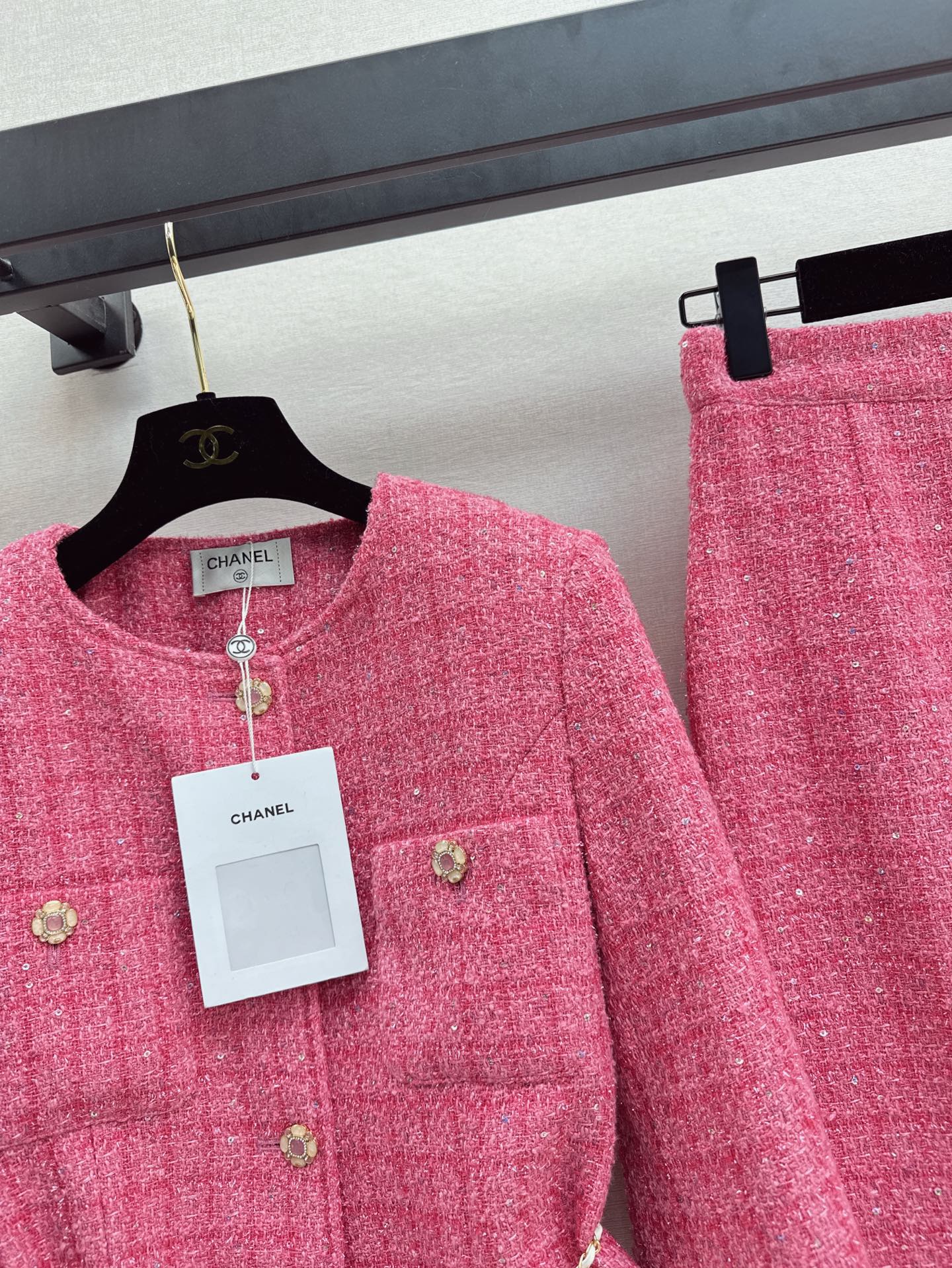 C*nel tweed Jacket + Skirt suit