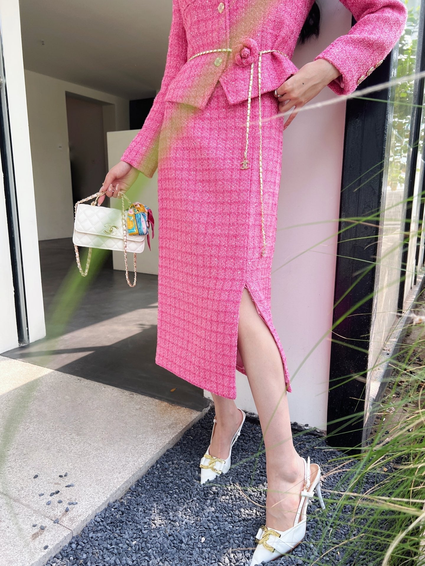 C*nel tweed Jacket + Skirt suit