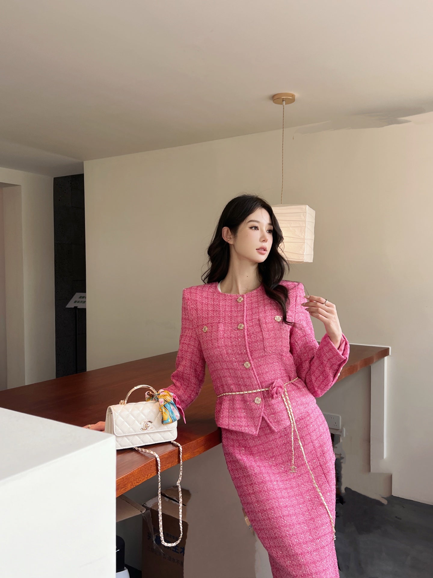 C*nel tweed Jacket + Skirt suit