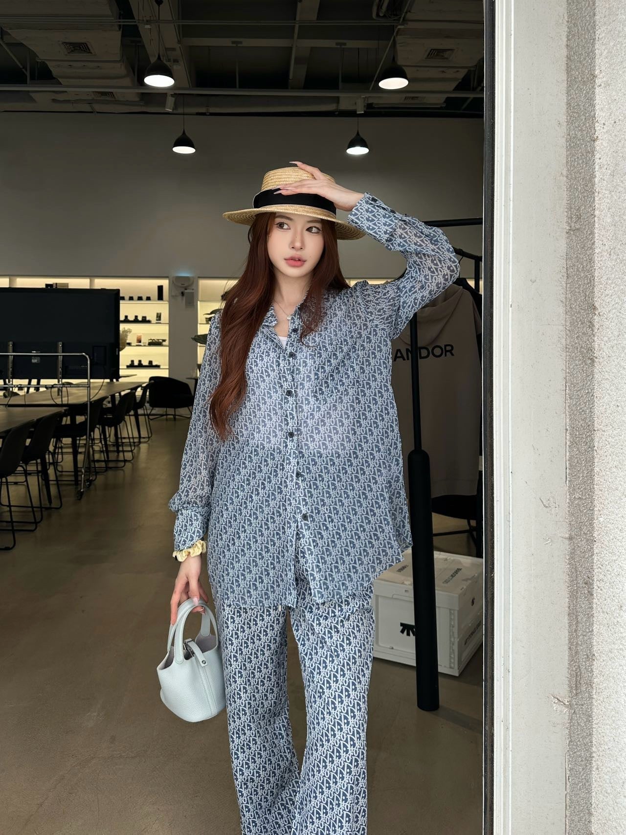 D*r 25ss Oblique Jacquard Shirt