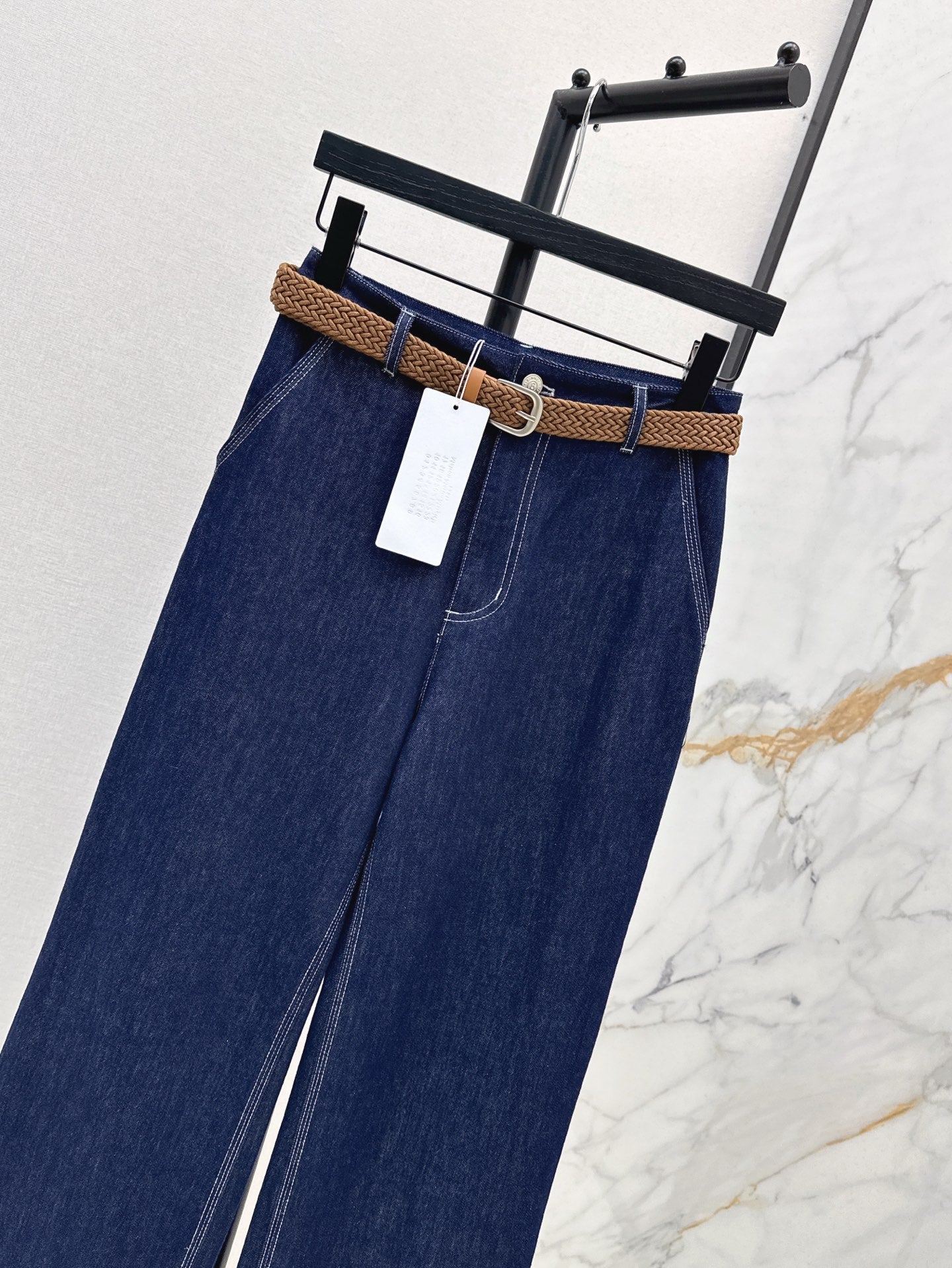 MMargi* 25ss Belted denim pant