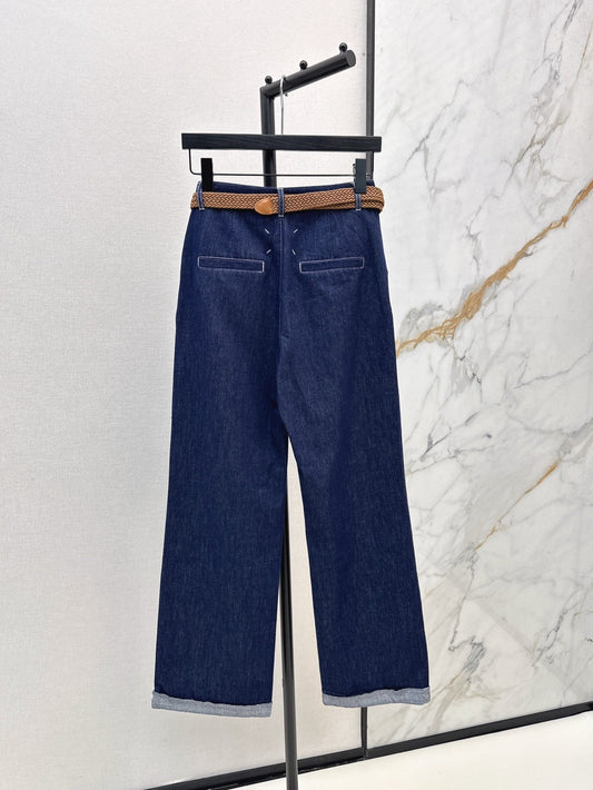 MMargi* 25ss Belted denim pant