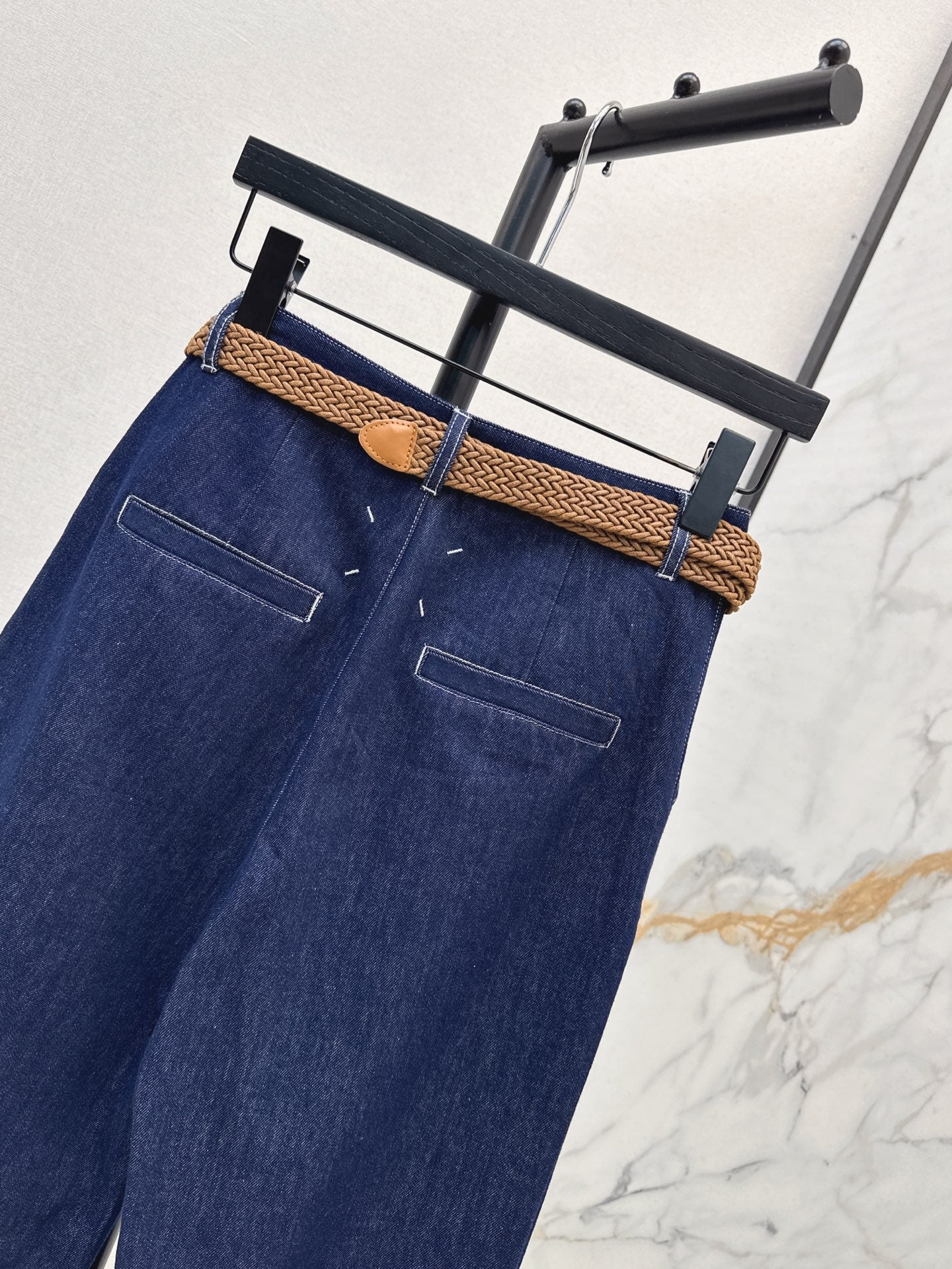 MMargi* 25ss Belted denim pant