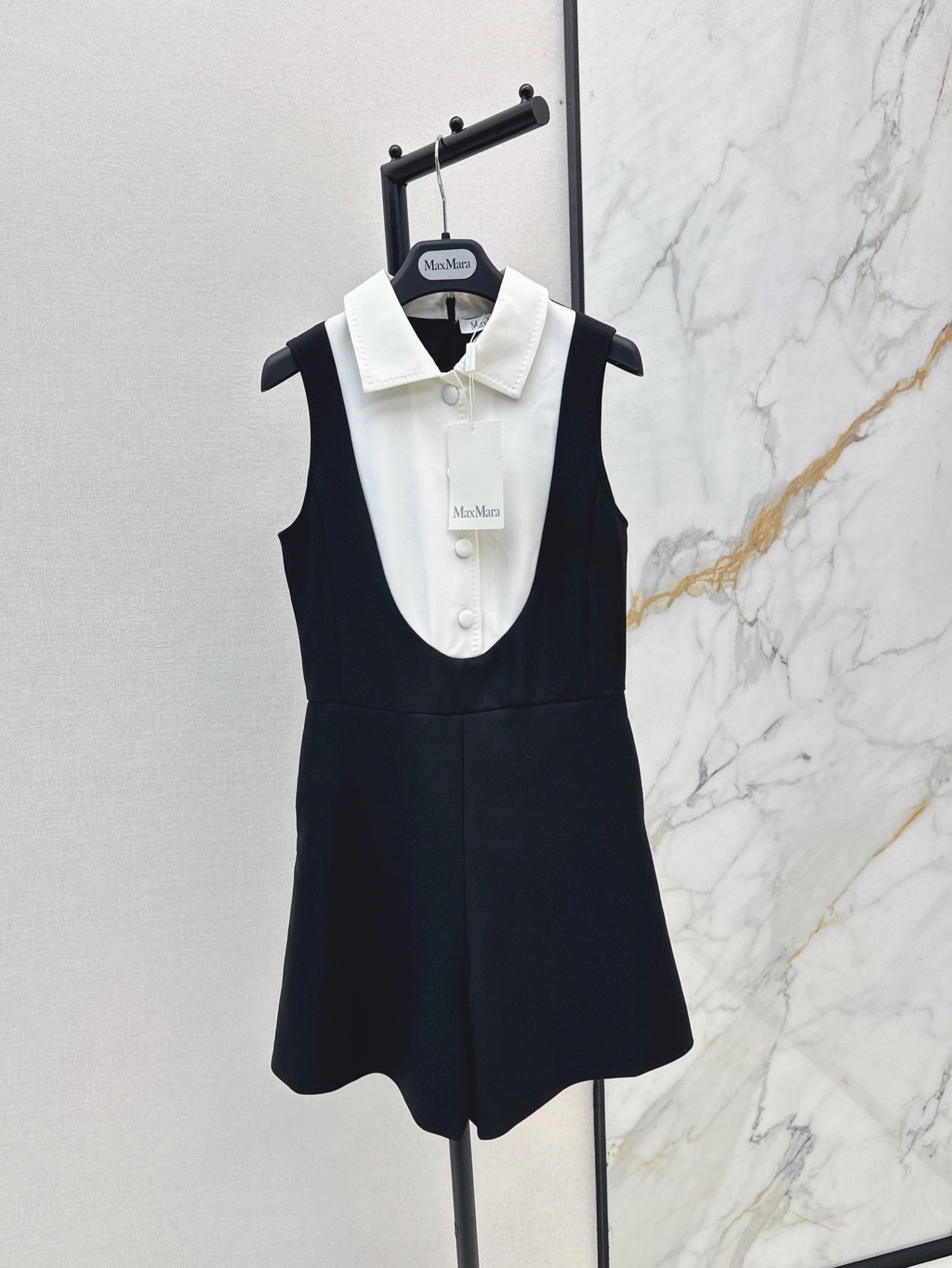 MaxM* 25ss Colorblock slim-fit jumpsuit